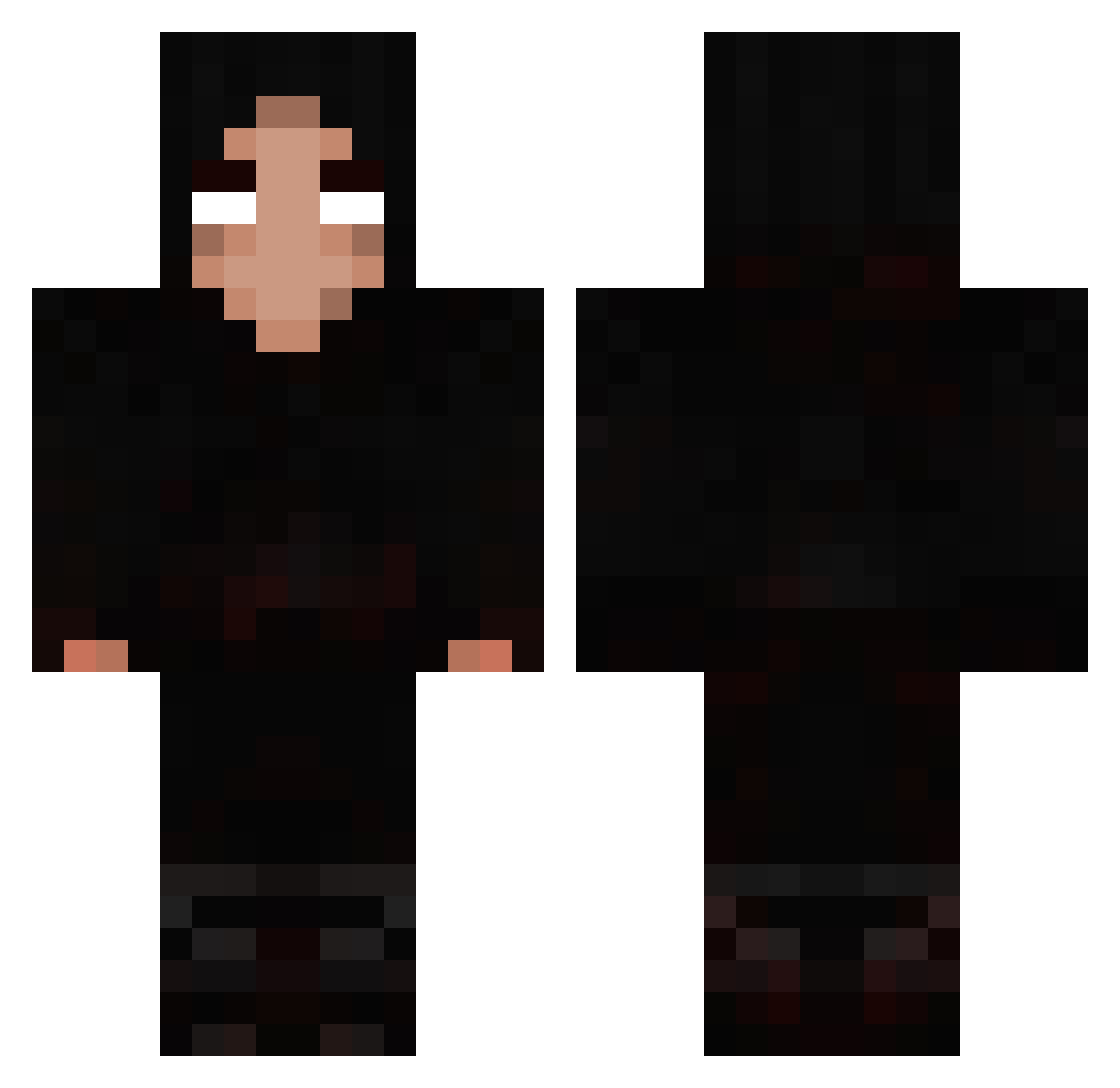 tnegrvD Minecraft skin, front and back view
