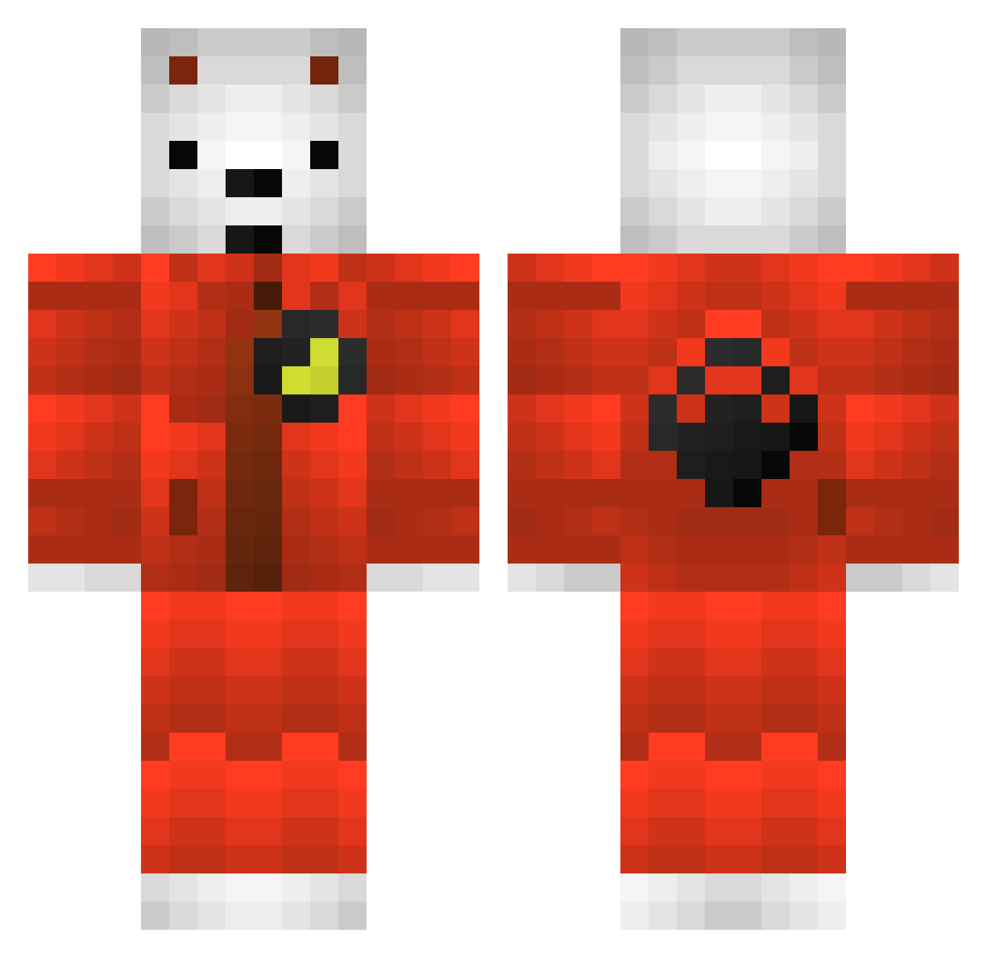 xLuukee Minecraft skin, front and back view