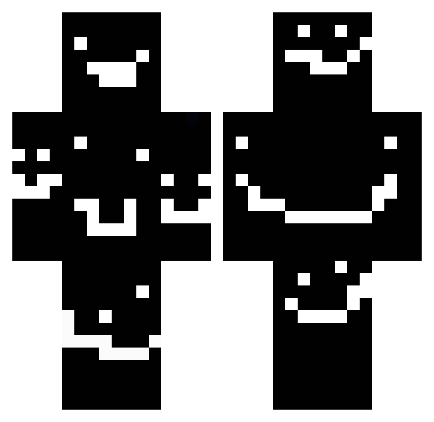 12BoxOfCodys Minecraft skin, front and back view