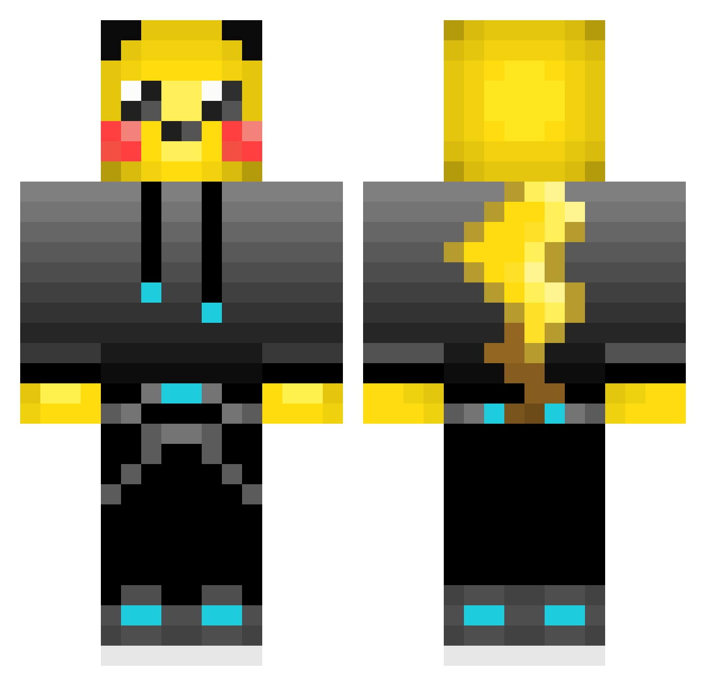 michelcarpette Minecraft skin, front and back view
