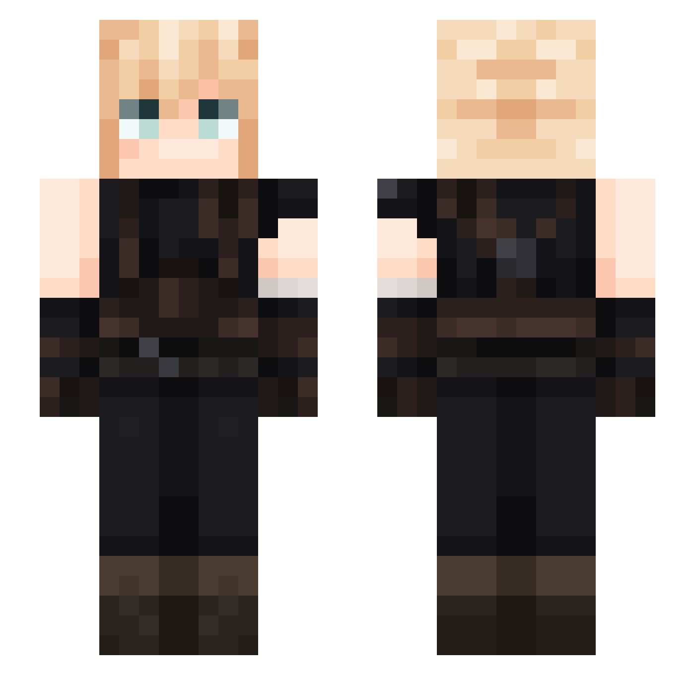 TheDonCross Minecraft skin, front and back view