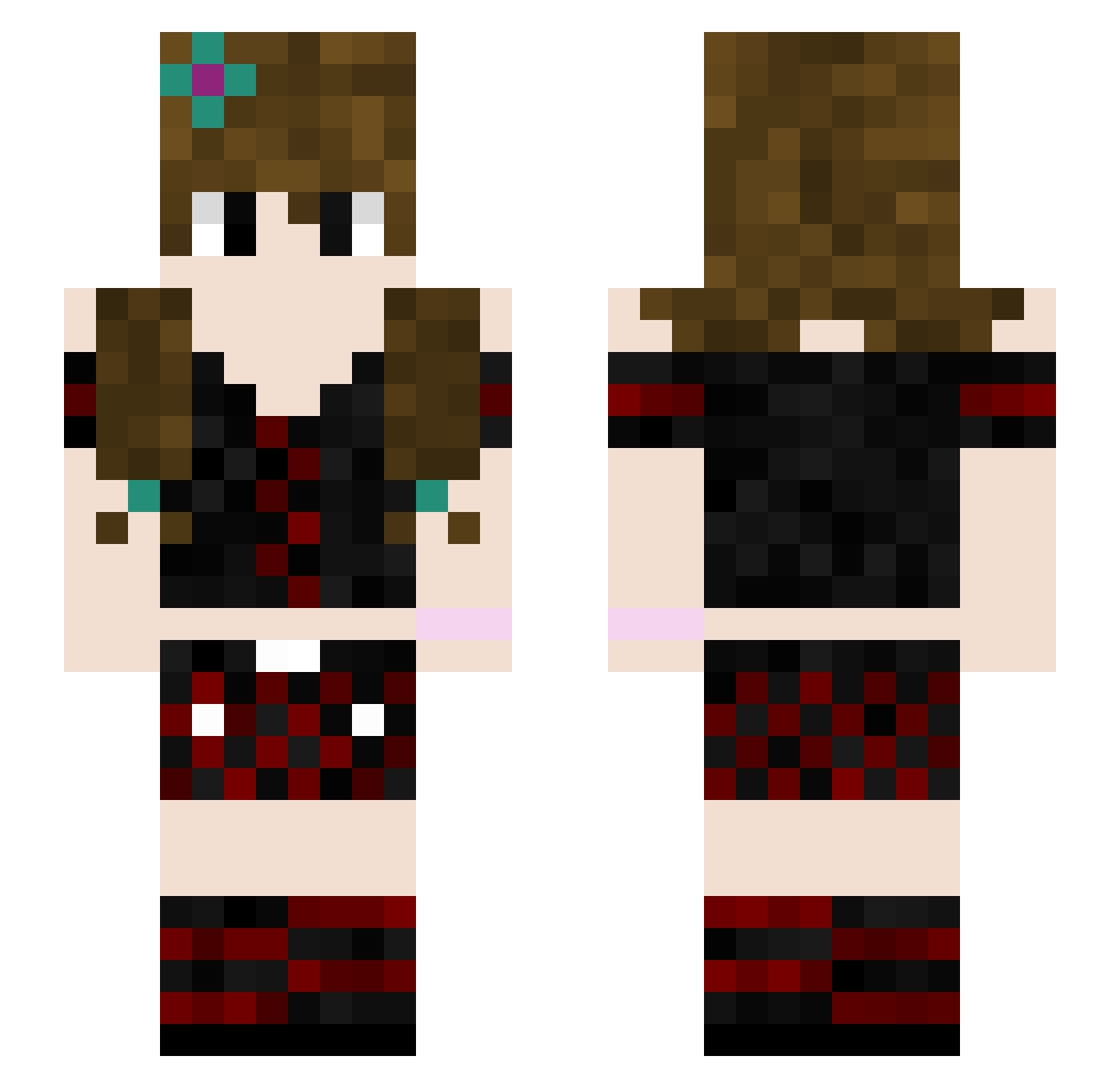SpellMoon Minecraft skin, front and back view
