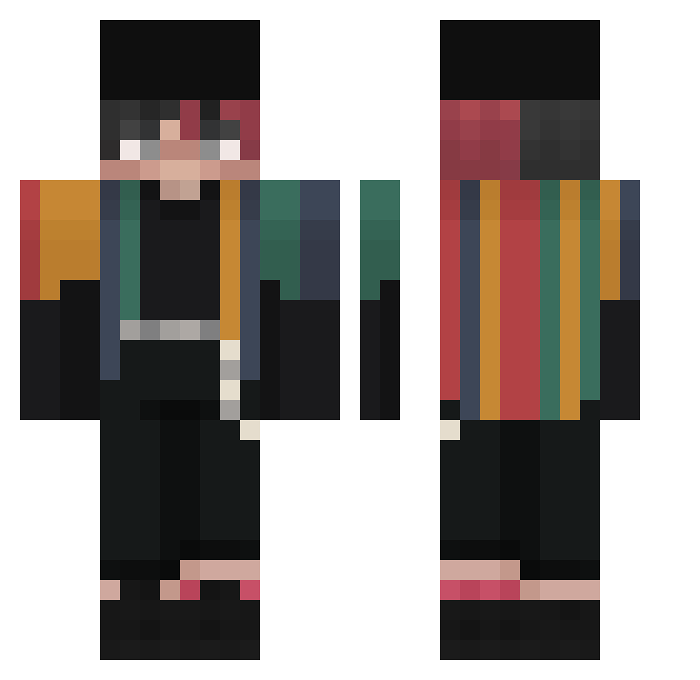 PaneerParathaa Minecraft skin, front and back view