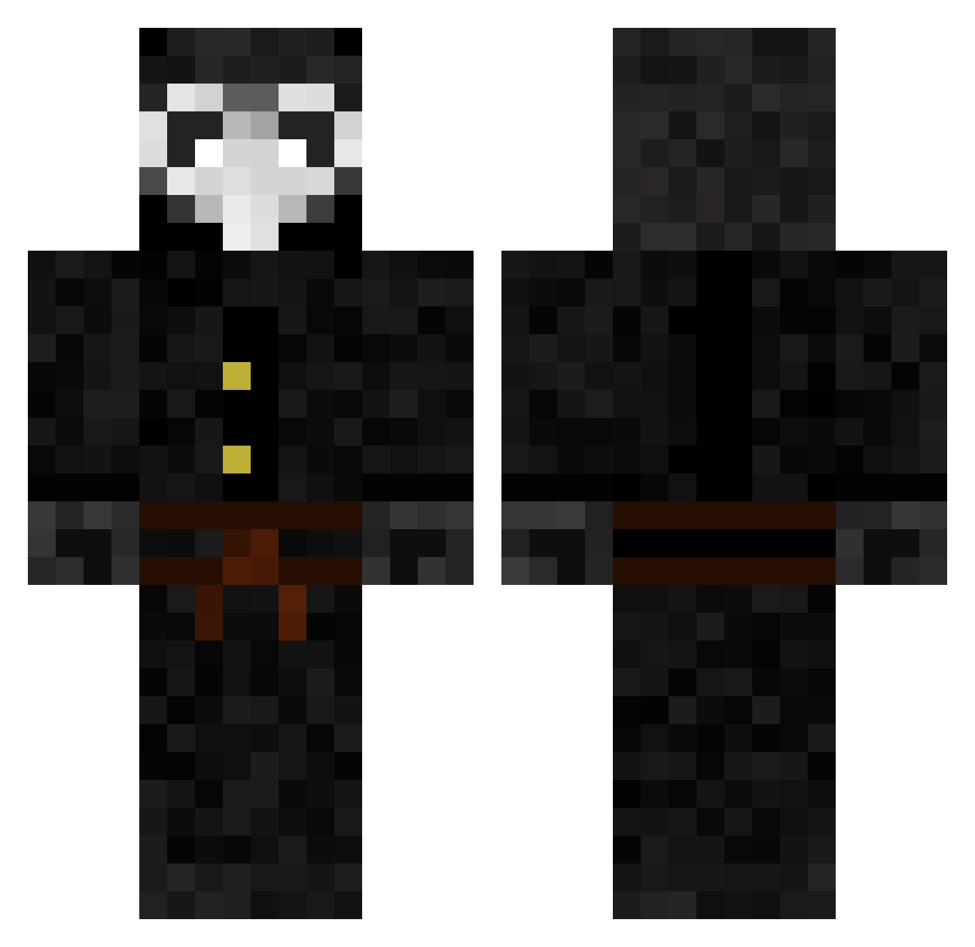 Anointing Minecraft skin, front and back view