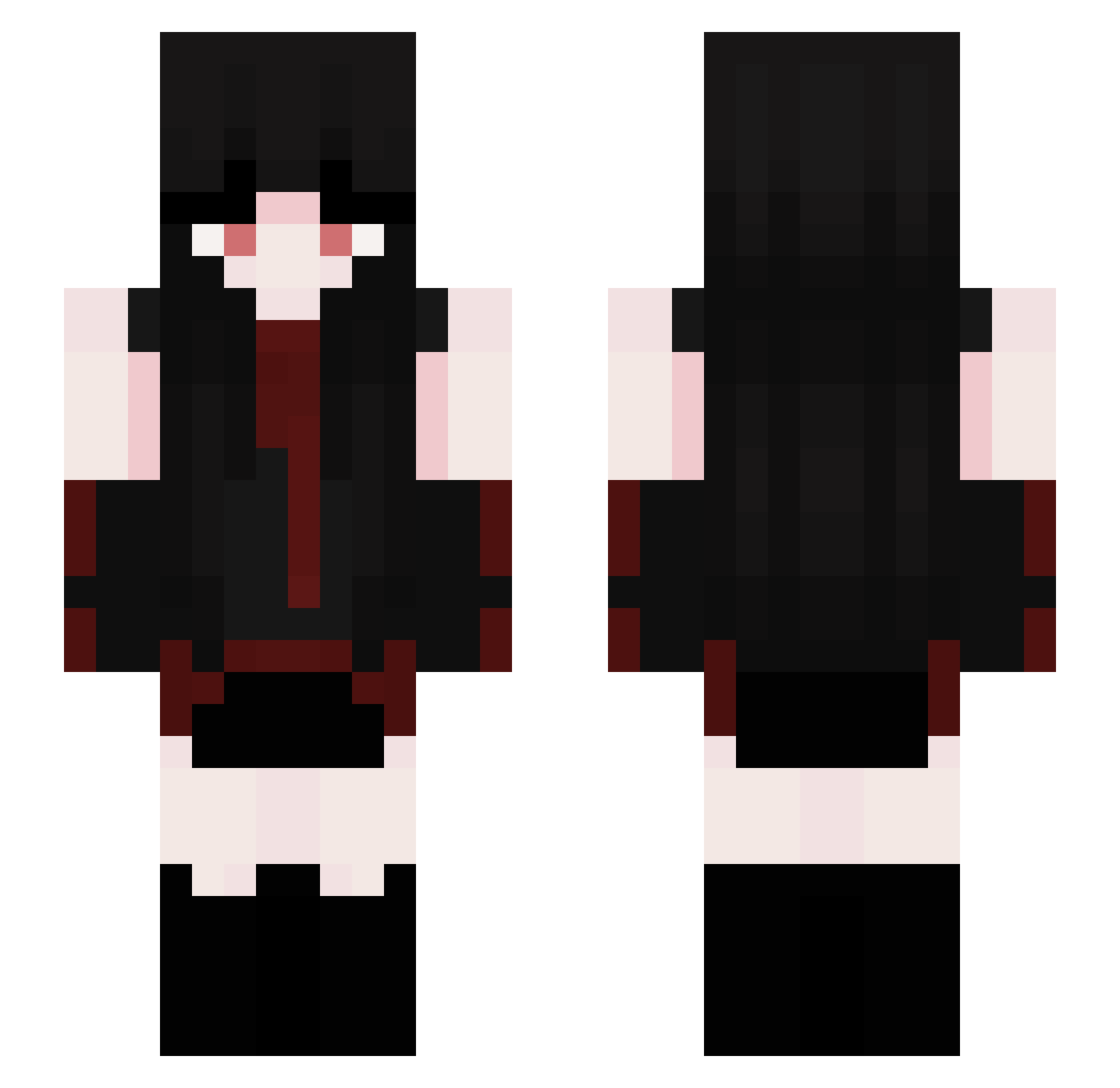 Trea Minecraft skin, front and back view