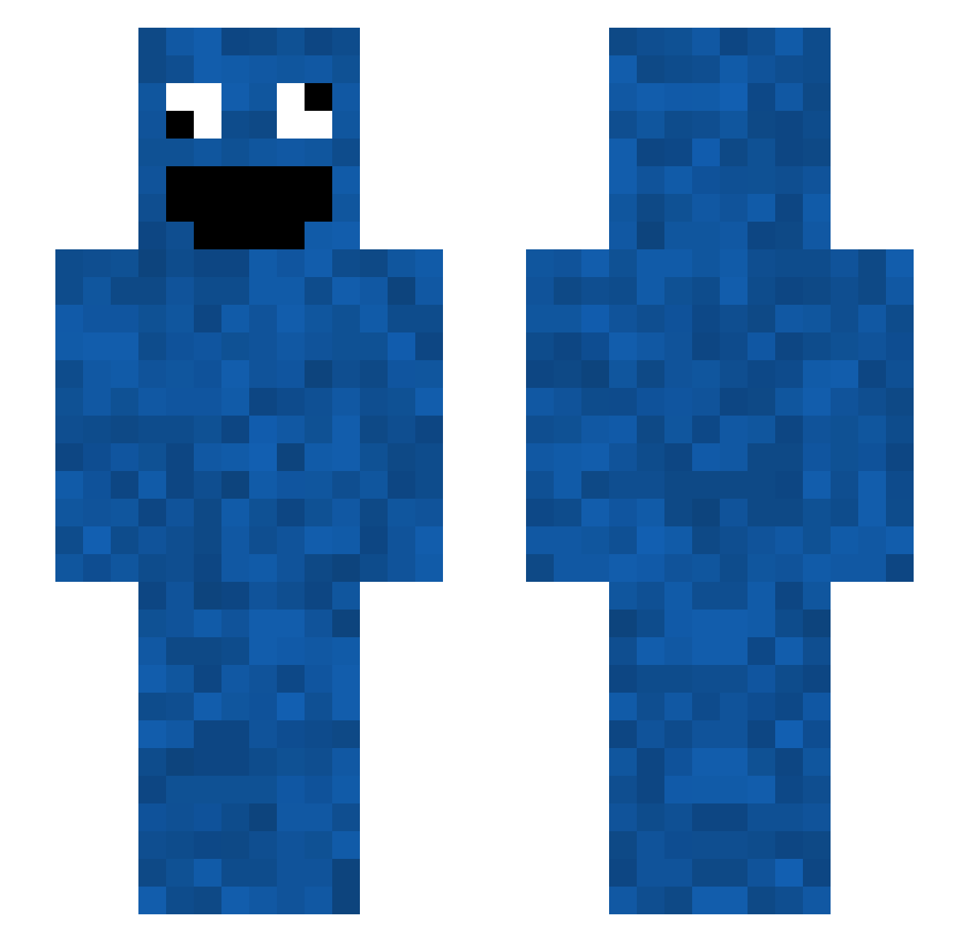 EmilyEmzi Minecraft skin, front and back view