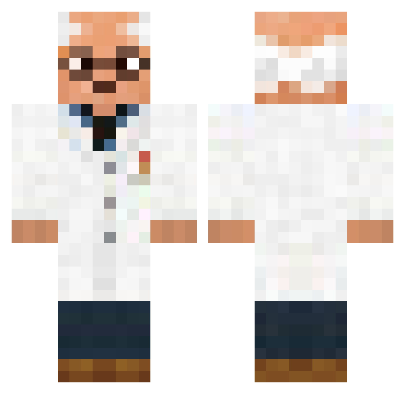 briefjoe Minecraft skin, front and back view