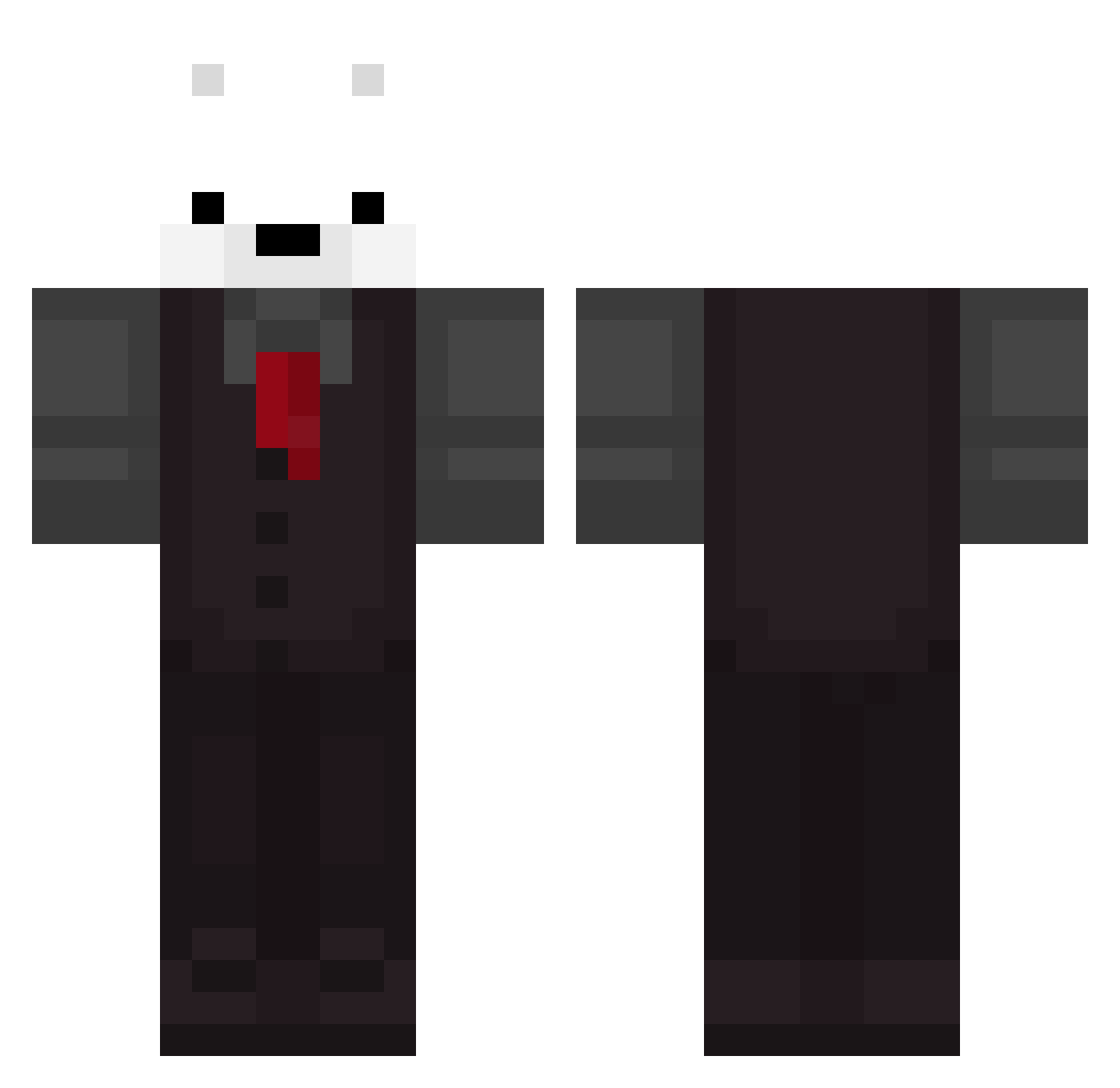 khmura Minecraft skin, front and back view