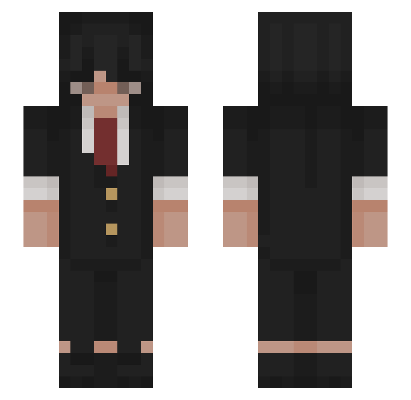 Lety927 Minecraft skin, front and back view