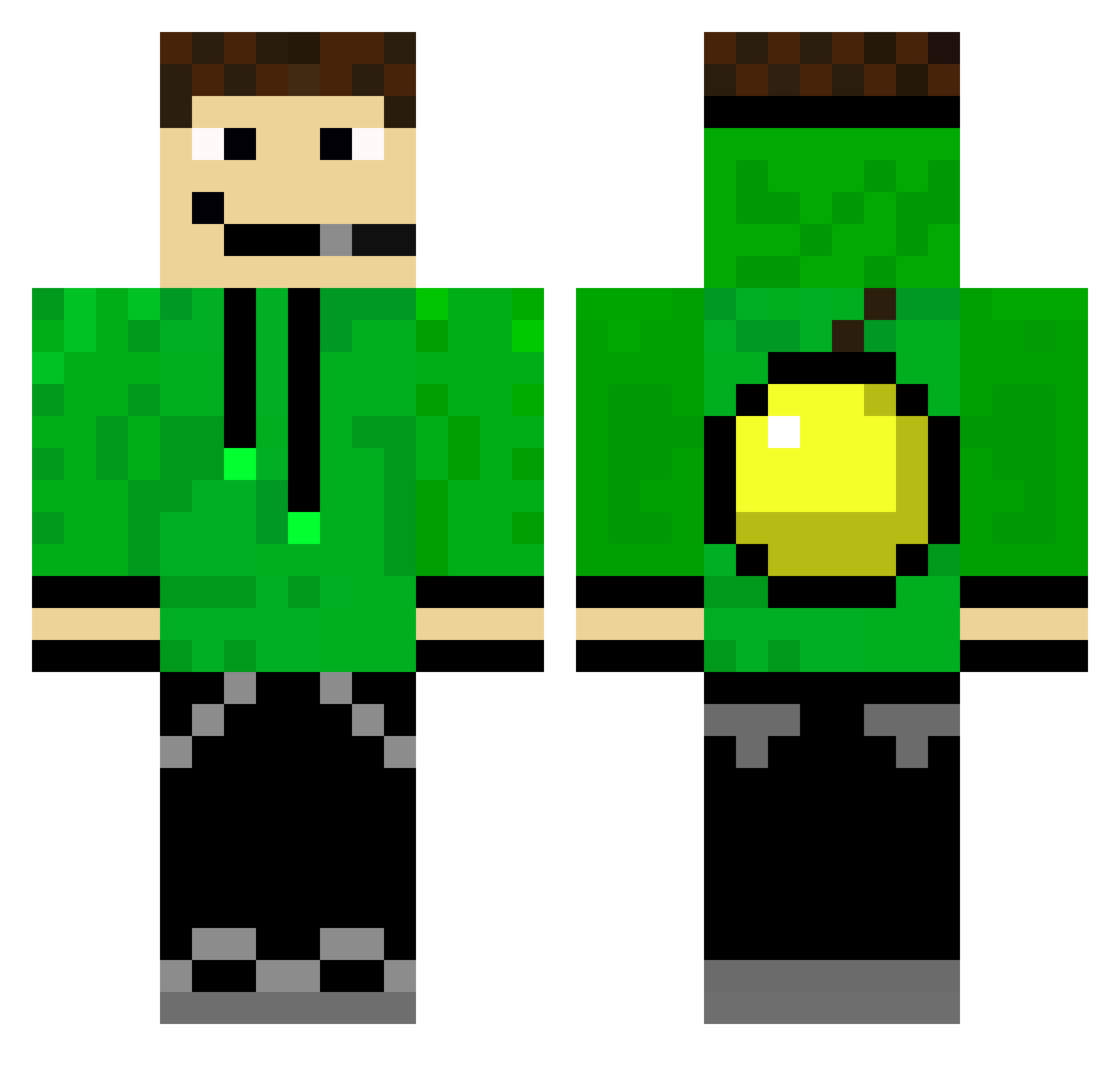 joaodalb Minecraft skin, front and back view