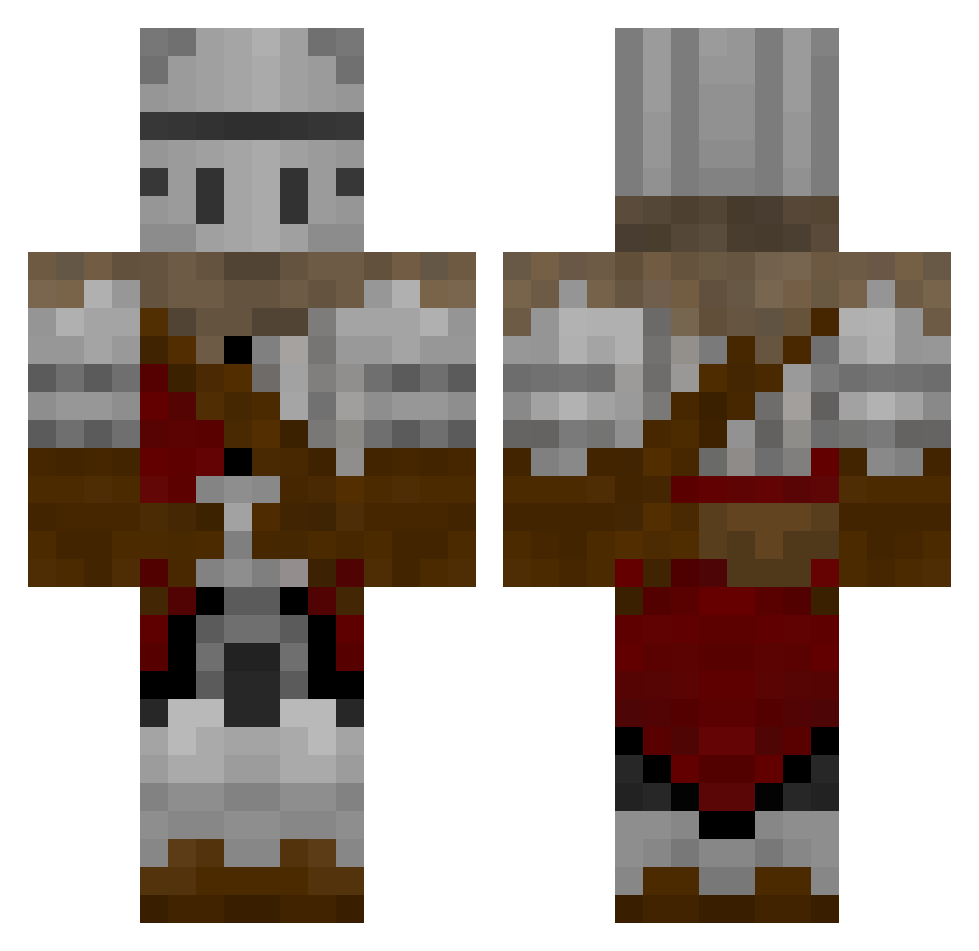 VAPER1SHKA Minecraft skin, front and back view