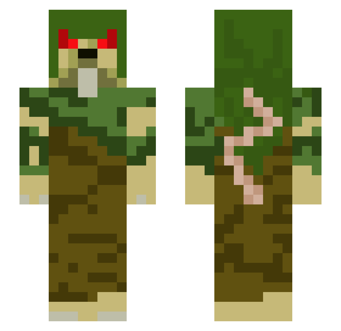 Imbolic Minecraft skin, front and back view
