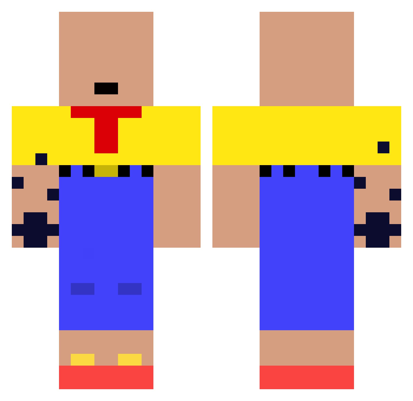 ___Euphoria___ Minecraft skin, front and back view