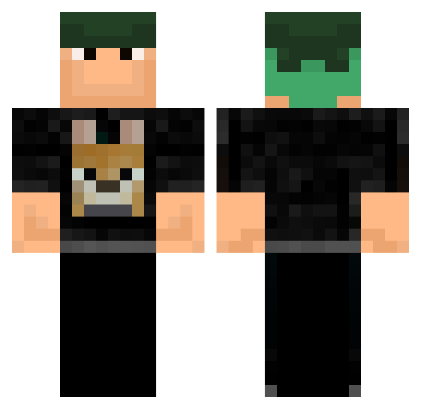 OFelpudo Minecraft skin, front and back view