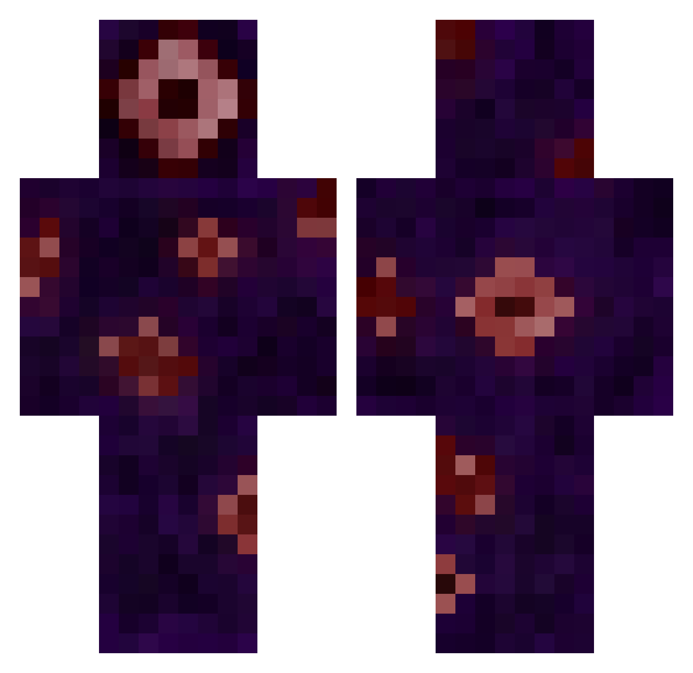 awastedlung Minecraft skin, front and back view