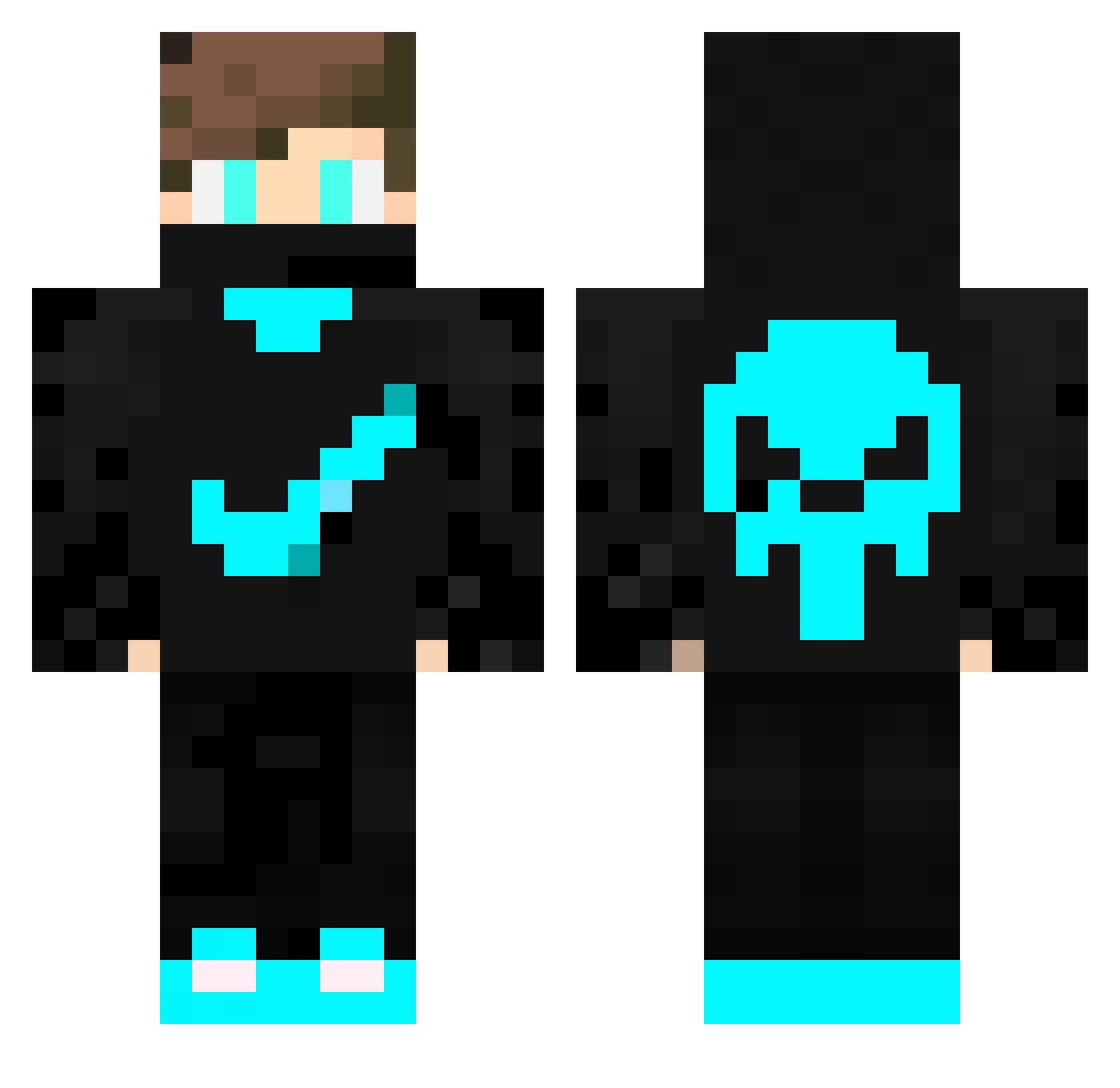 Smietanekk Minecraft skin, front and back view