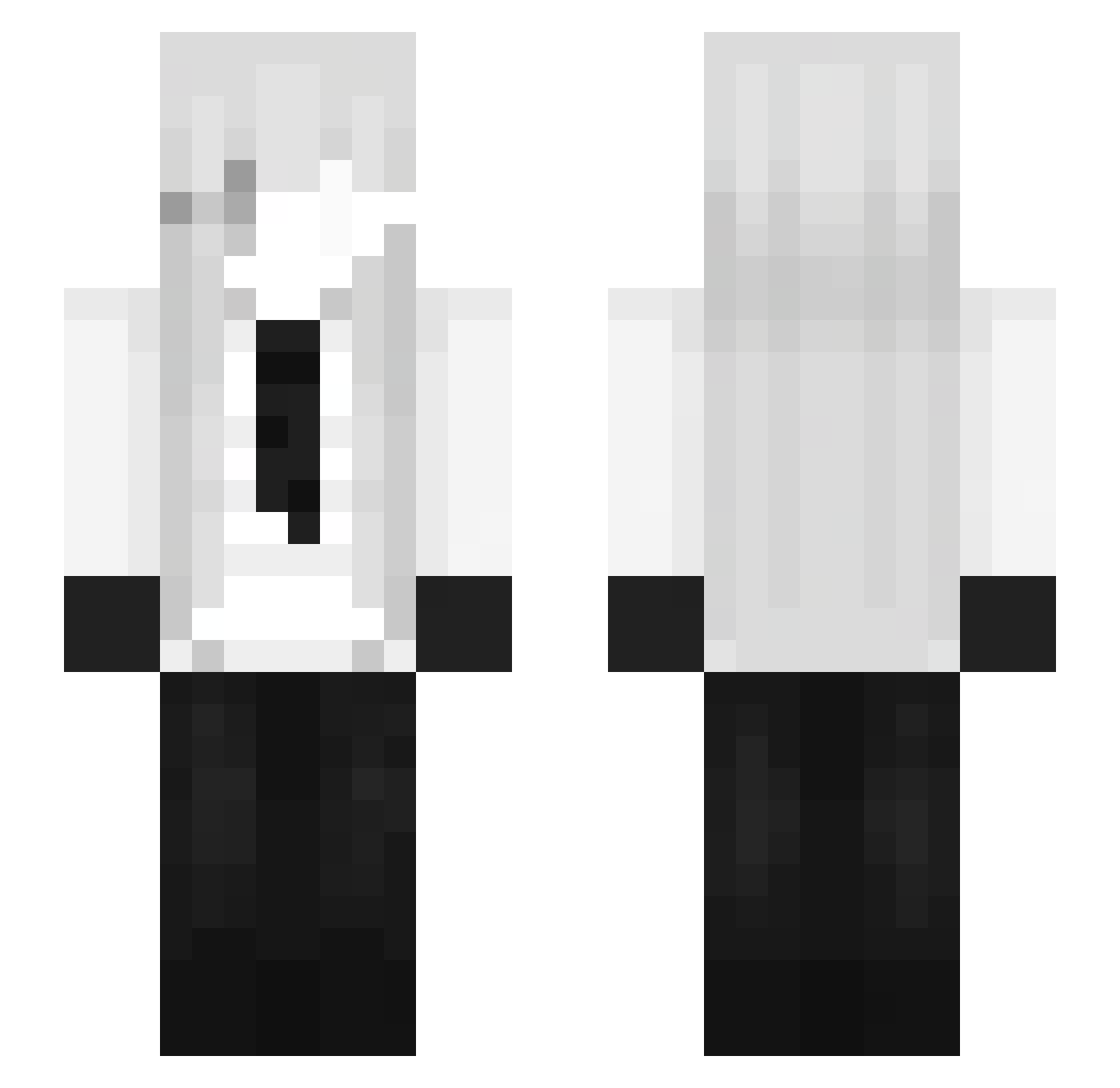 StaticChecked Minecraft skin, front and back view