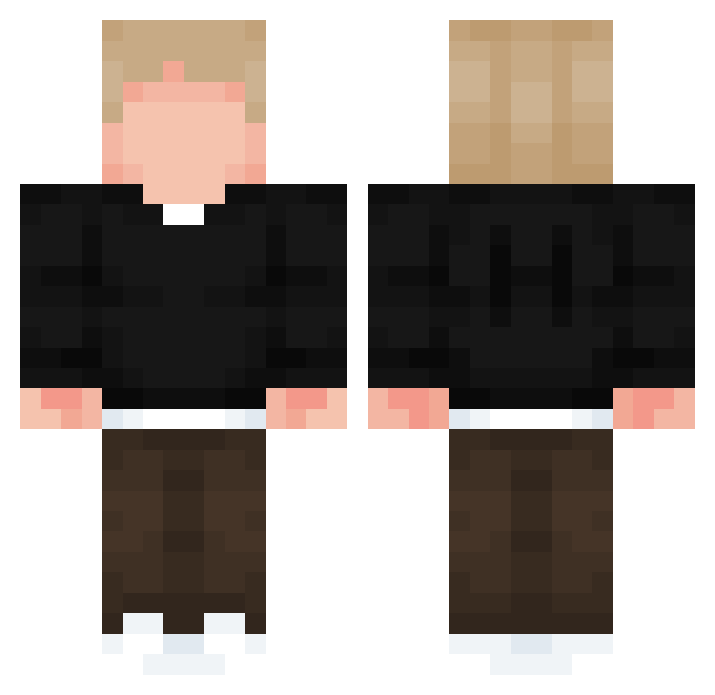 Sector_06 Minecraft skin, front and back view