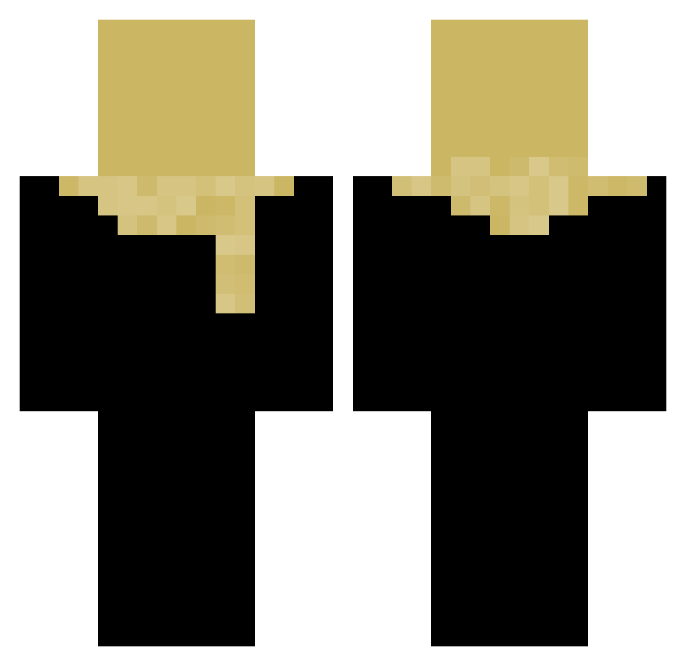 TheRealGoldOrb Minecraft skin, front and back view