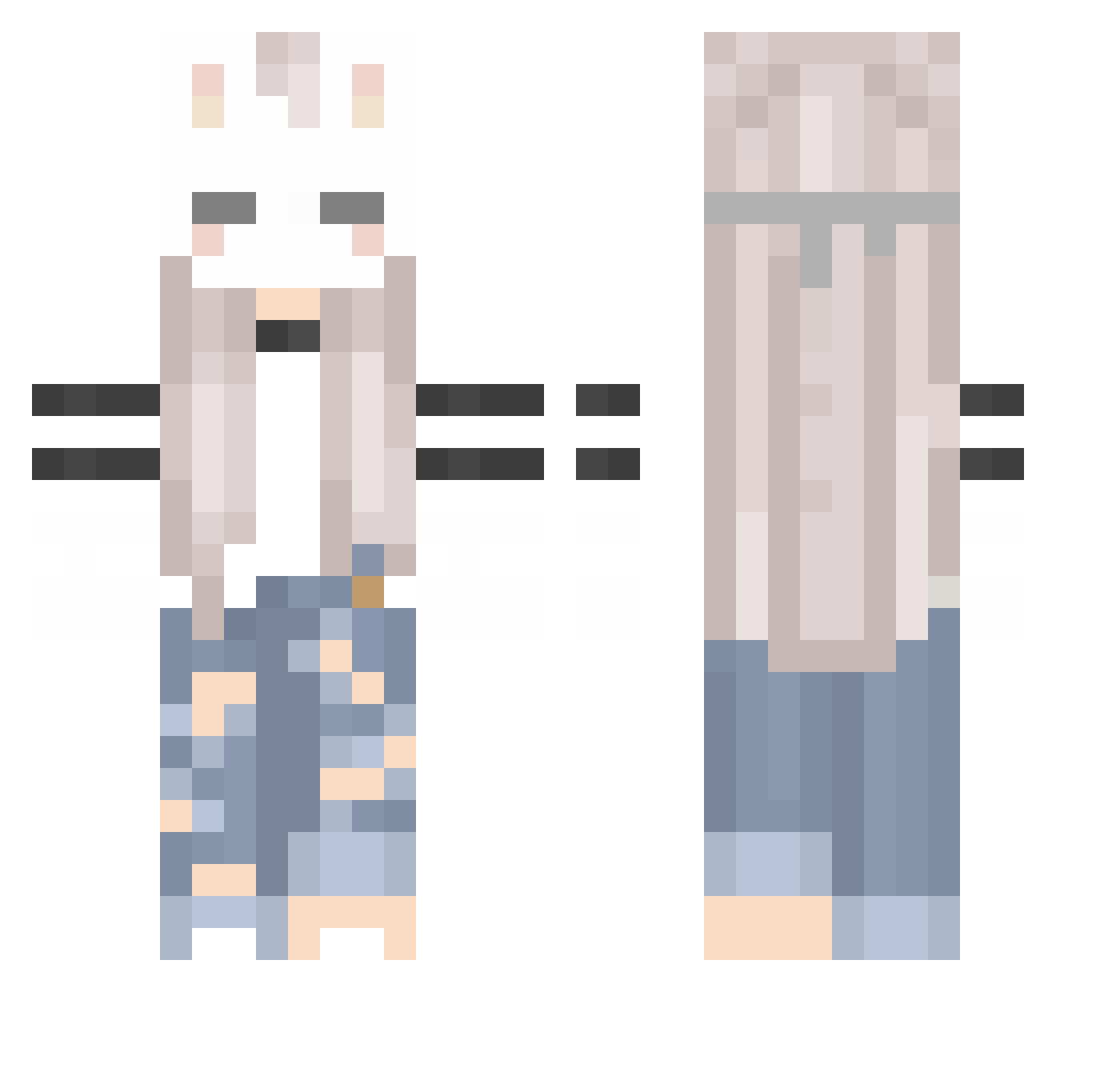 xianggg51777 Minecraft skin, front and back view