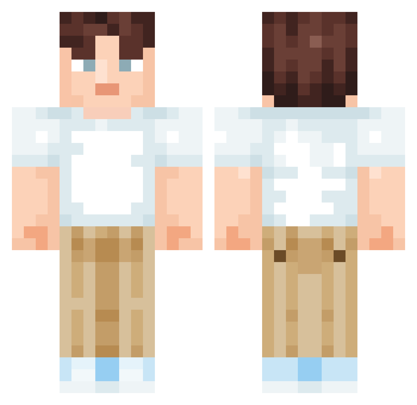 Vicgomar Minecraft skin, front and back view