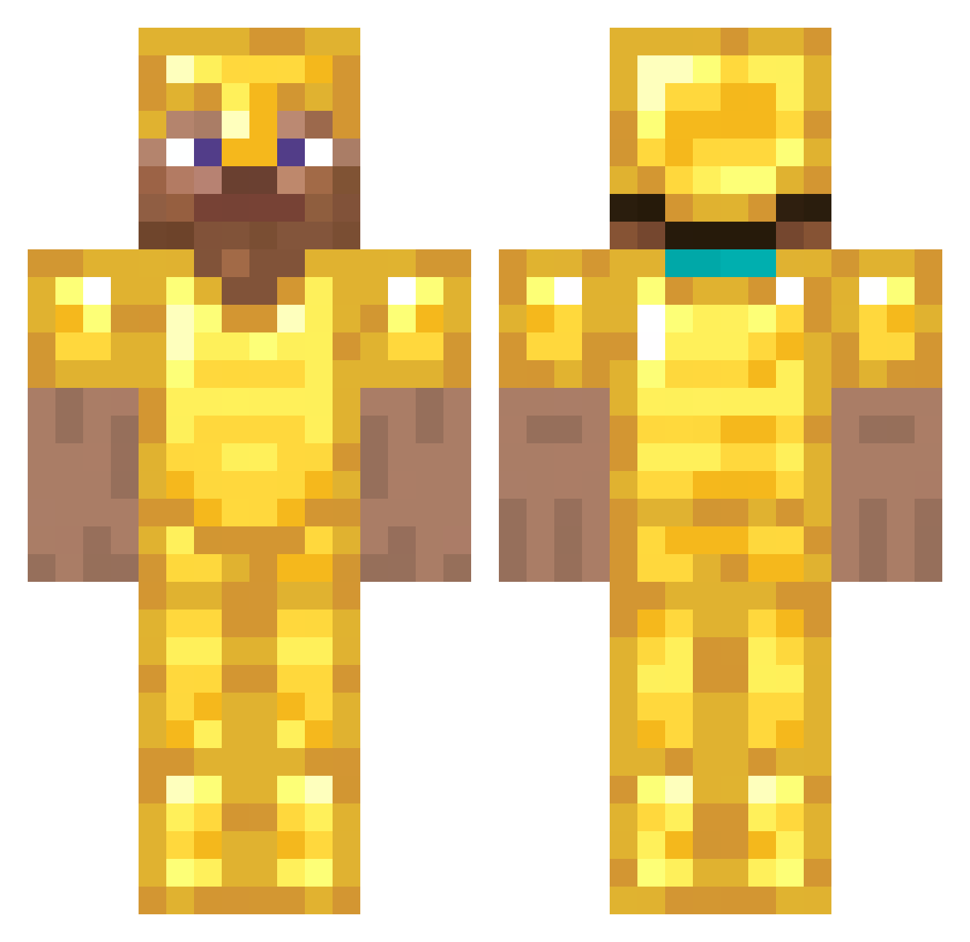 WaschbrettHD Minecraft skin, front and back view