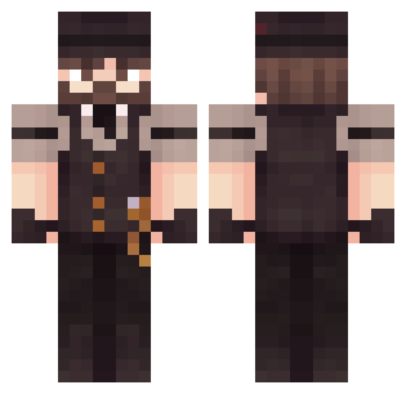 viixii_ Minecraft skin, front and back view