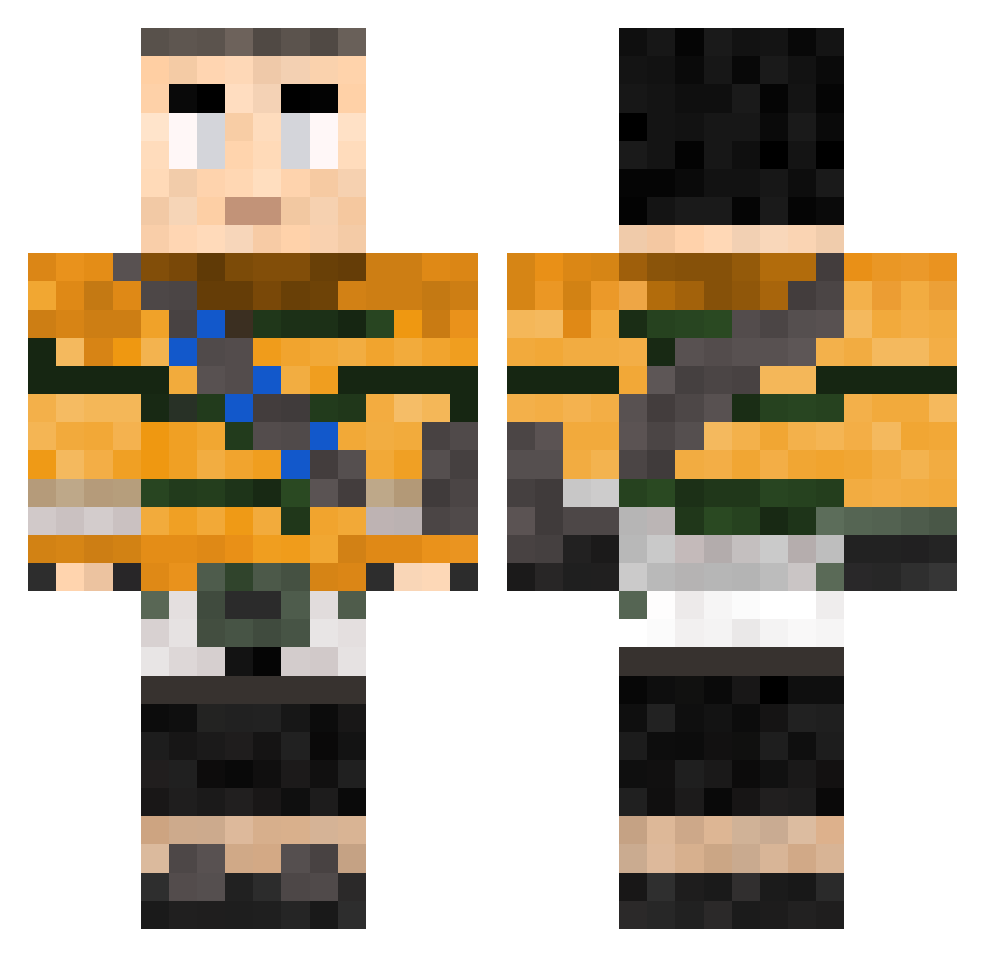 nipps4 Minecraft skin, front and back view