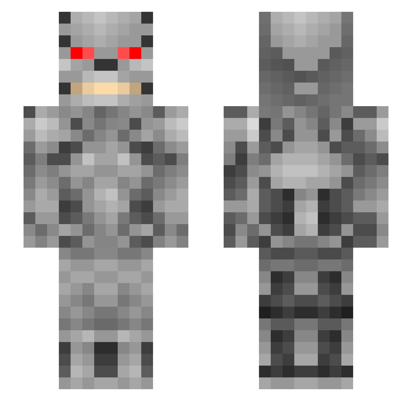 Ngadeu Minecraft skin, front and back view