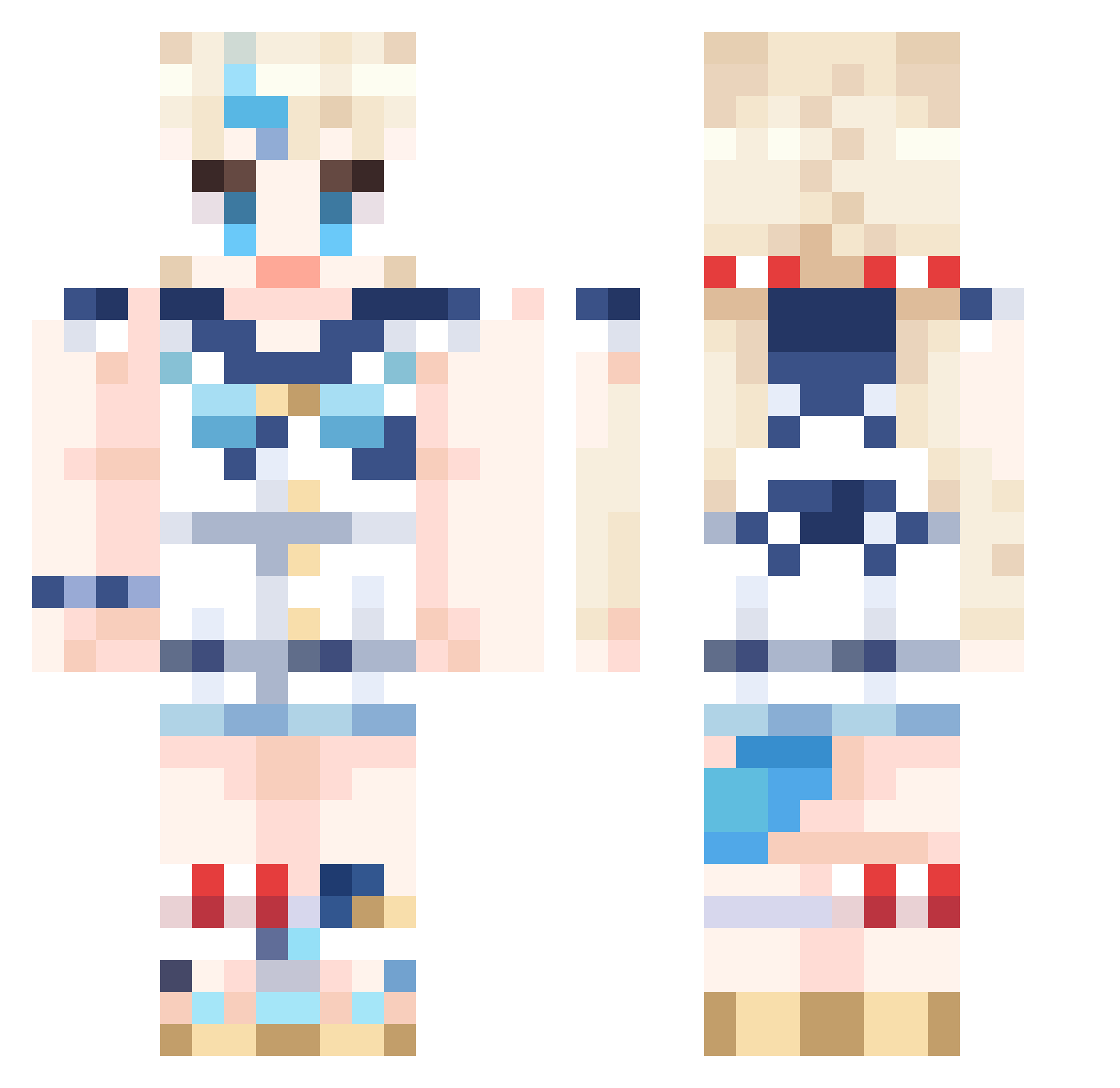 Darvish77777 Minecraft skin, front and back view