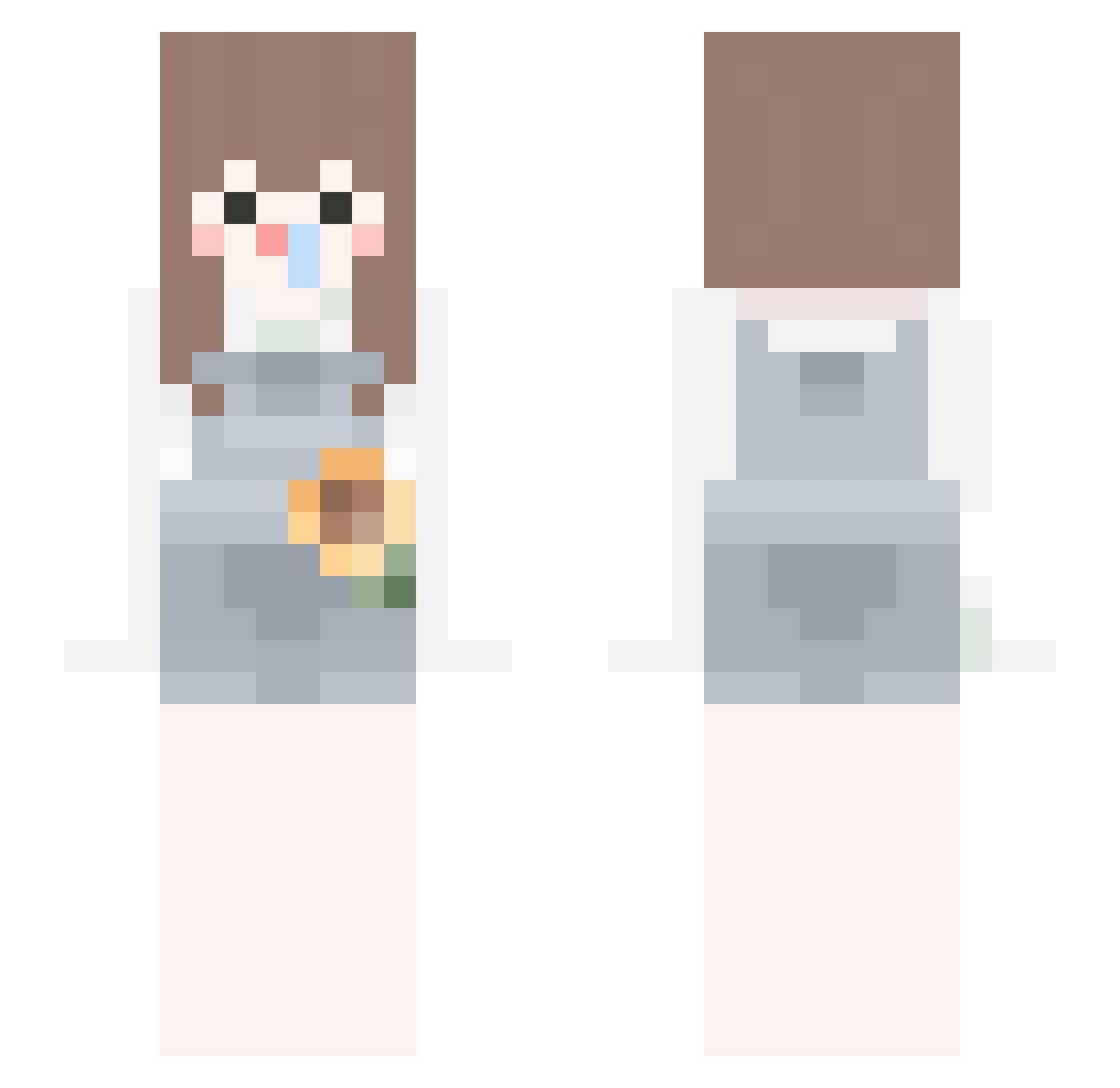 Darling_MiSo Minecraft skin, front and back view