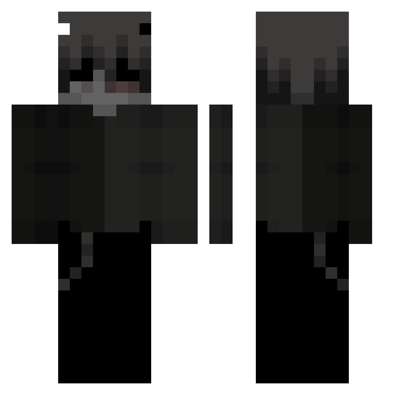kwqr Minecraft skin, front and back view