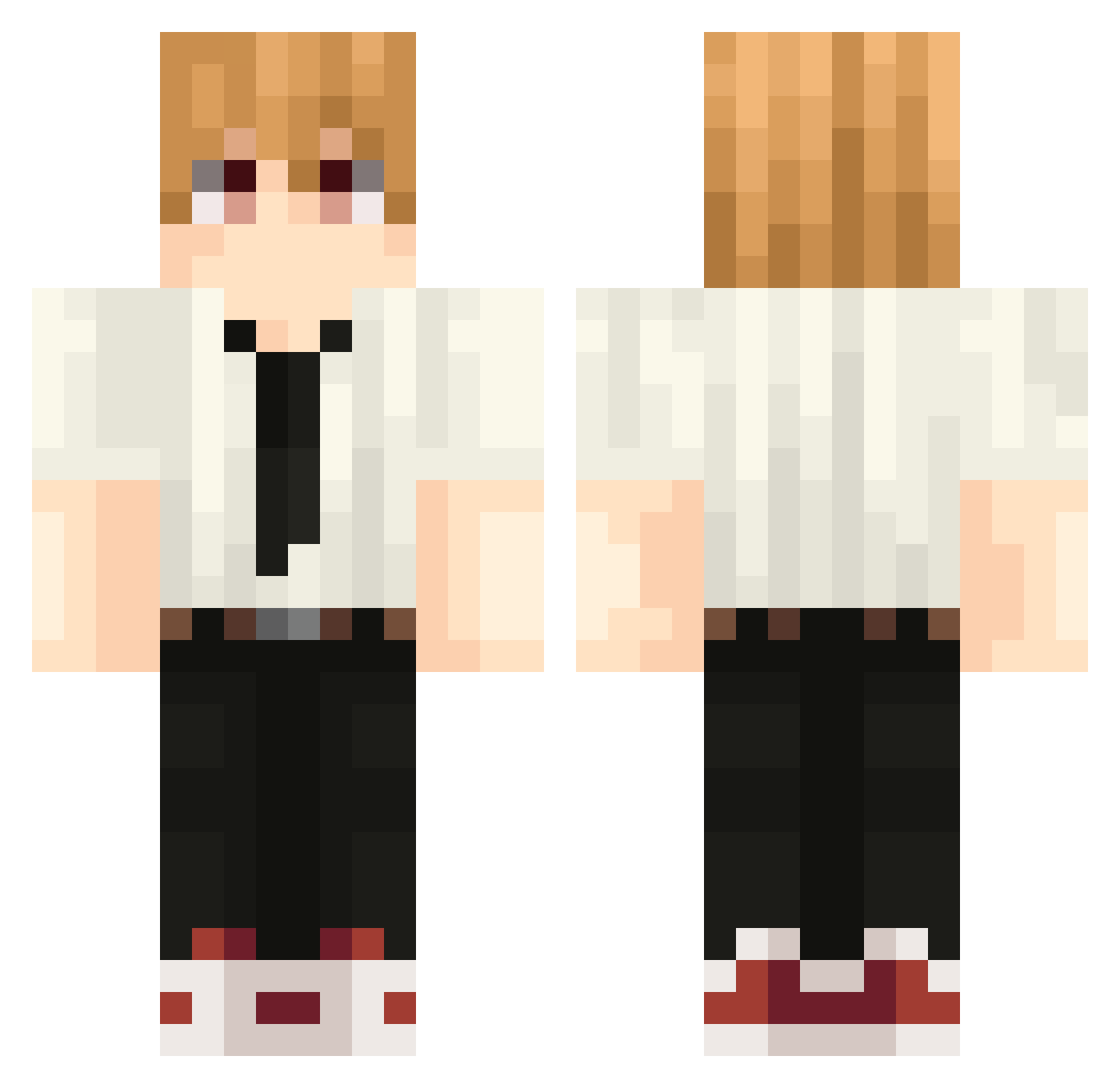 EyesofDeath01 Minecraft skin, front and back view