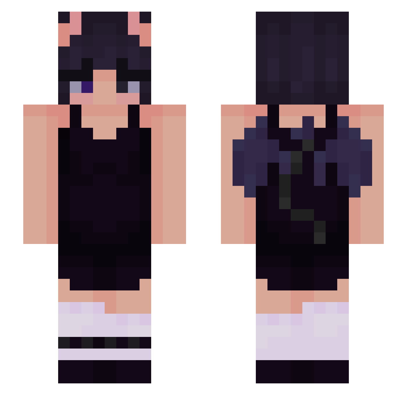 Toogli Minecraft skin, front and back view