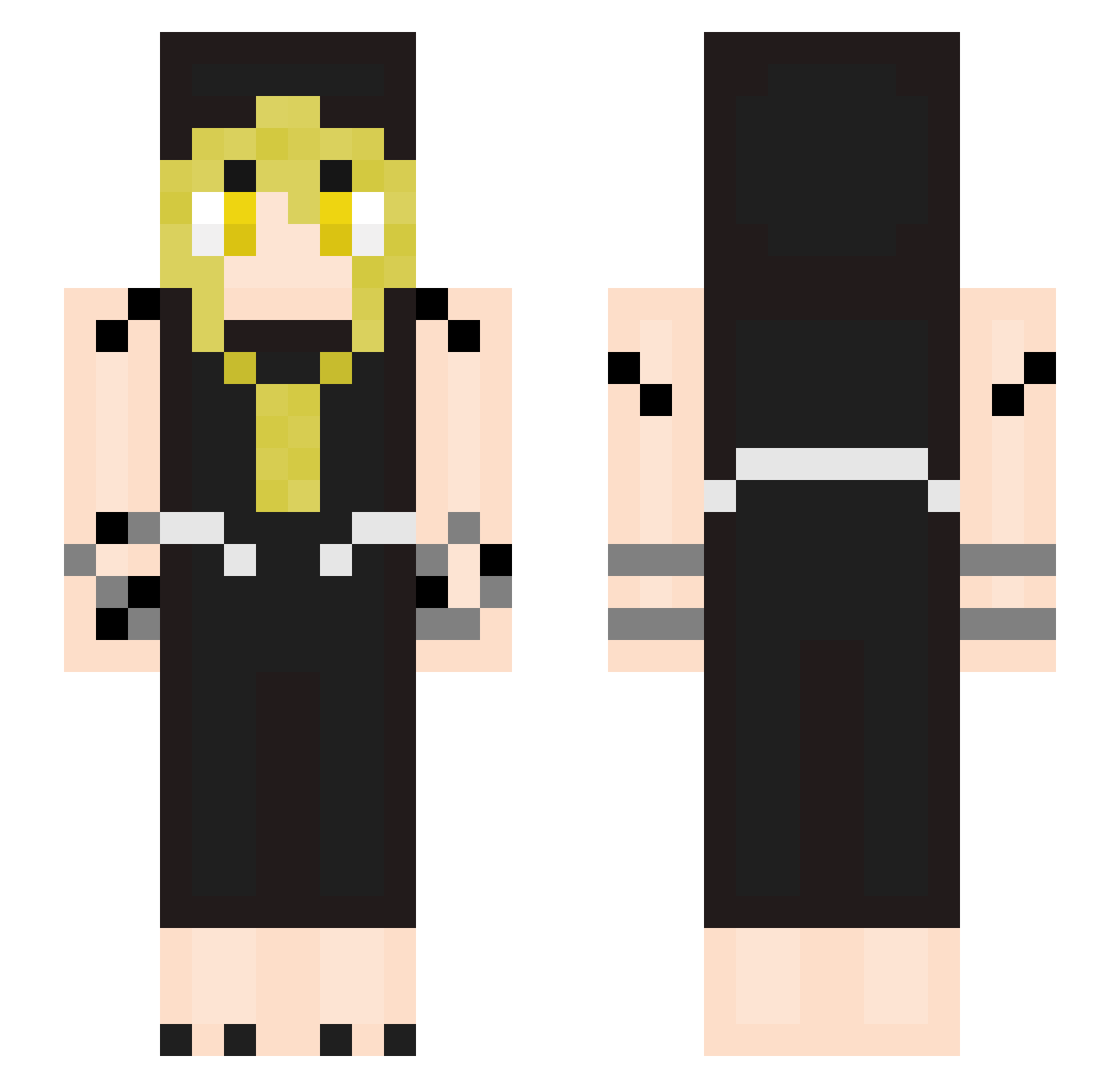 c_rli Minecraft skin, front and back view