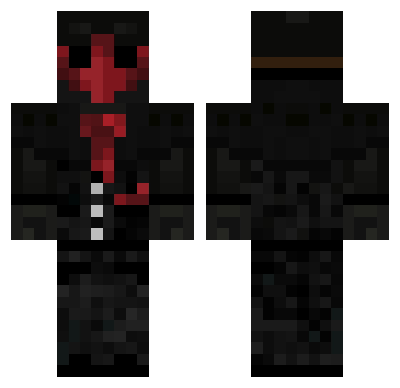 Riverfang99 Minecraft skin, front and back view