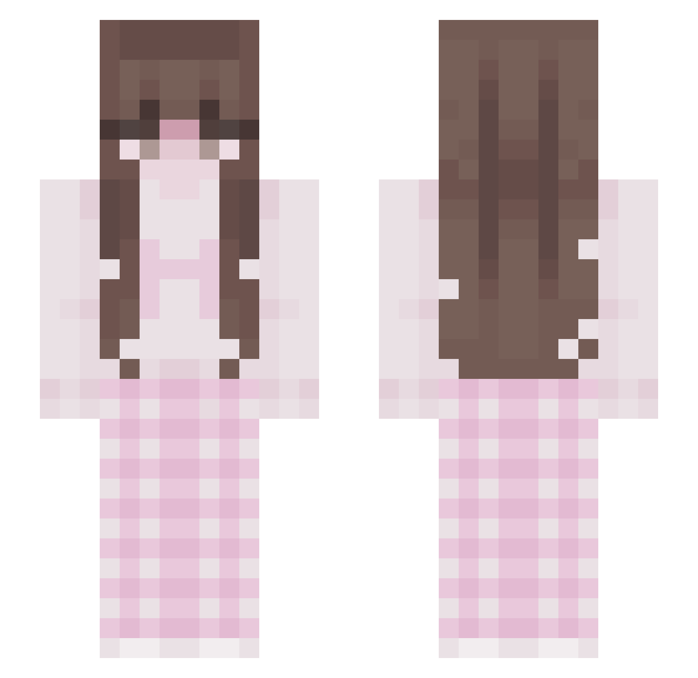 rttqx Minecraft skin, front and back view