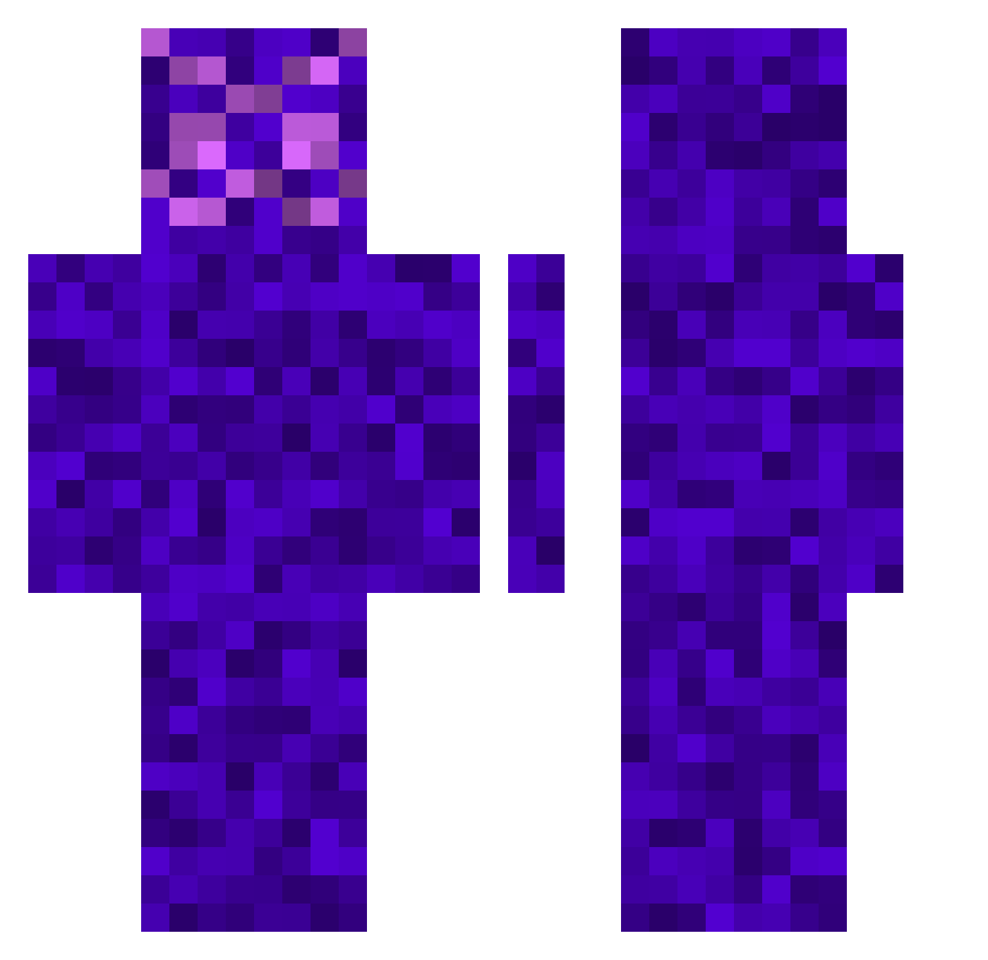 Chryssaliss Minecraft skin, front and back view