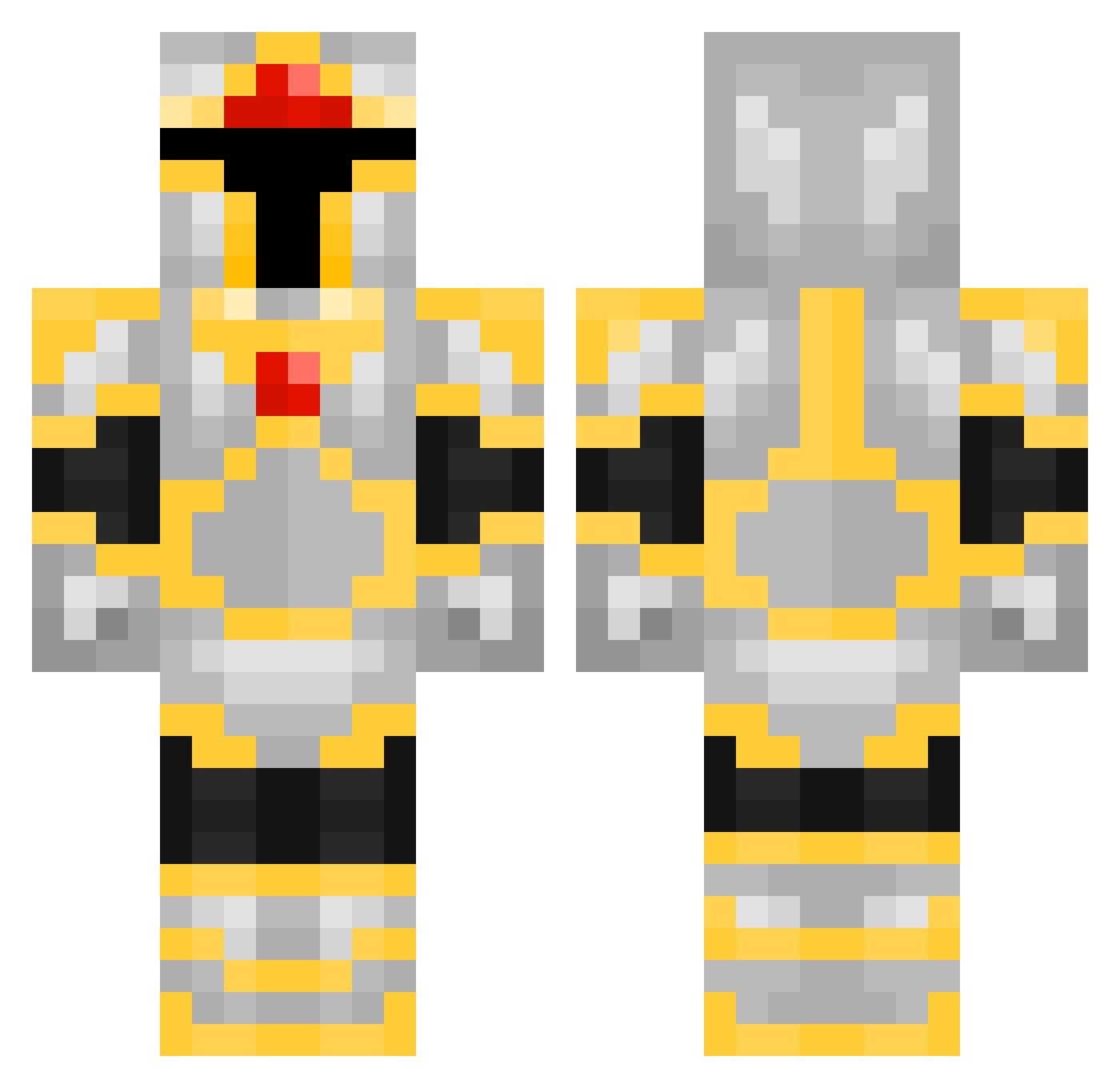 bake9 Minecraft skin, front and back view