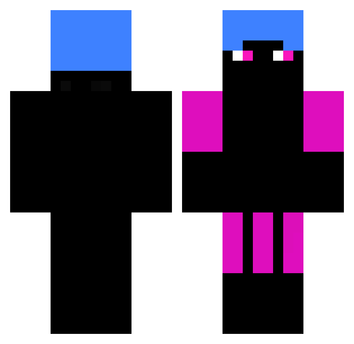 Dynamo44926 Minecraft skin, front and back view