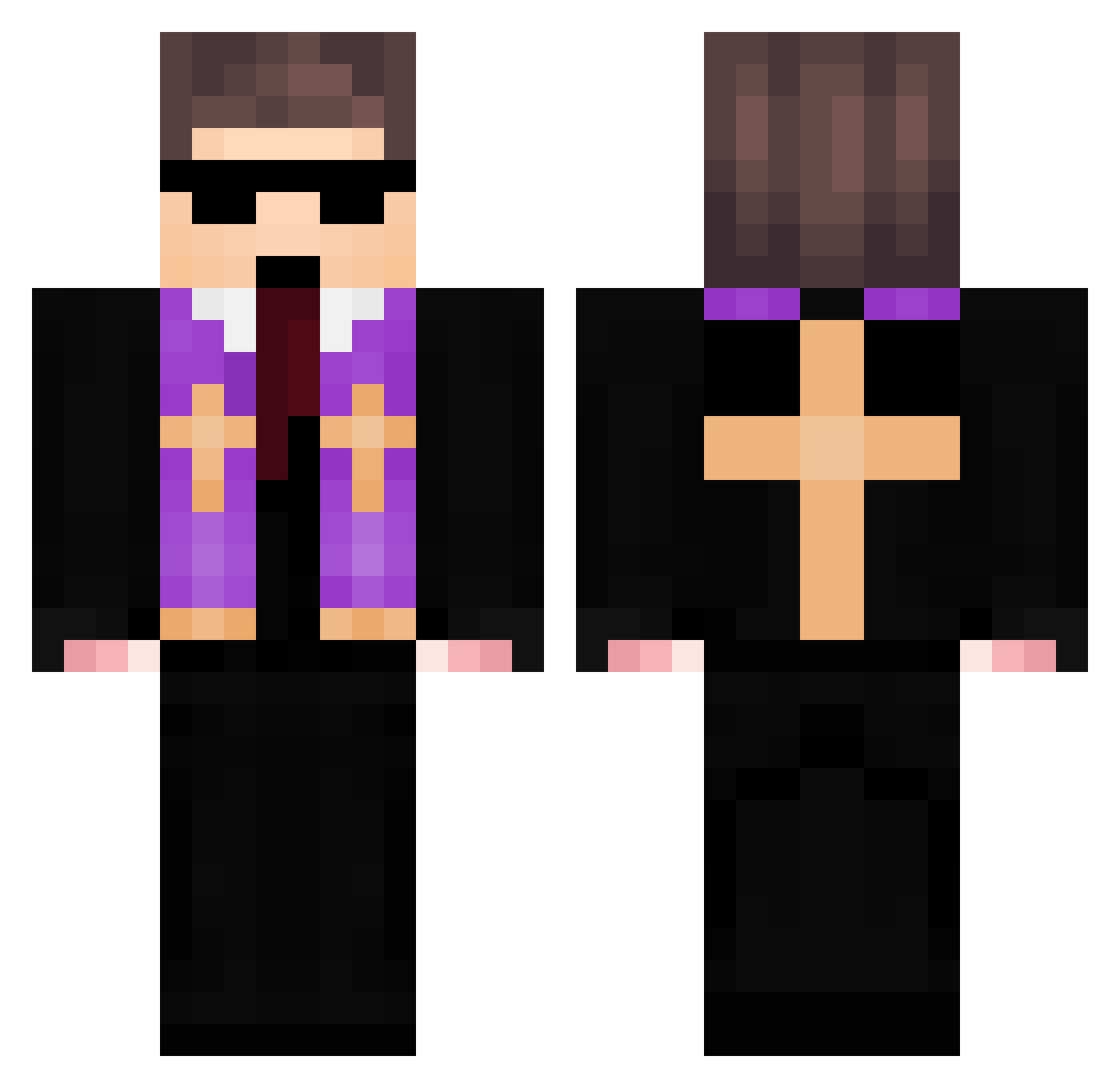 DemondUser Minecraft skin, front and back view