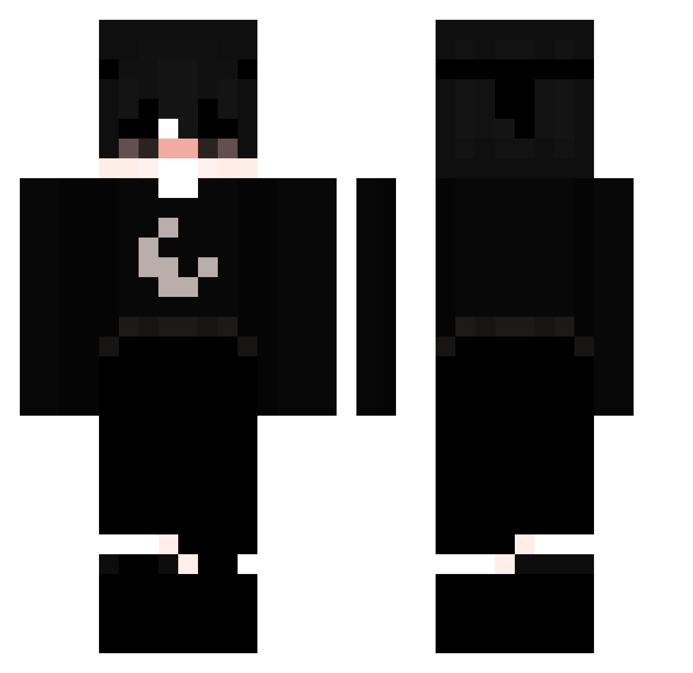 zAfah_ Minecraft skin, front and back view