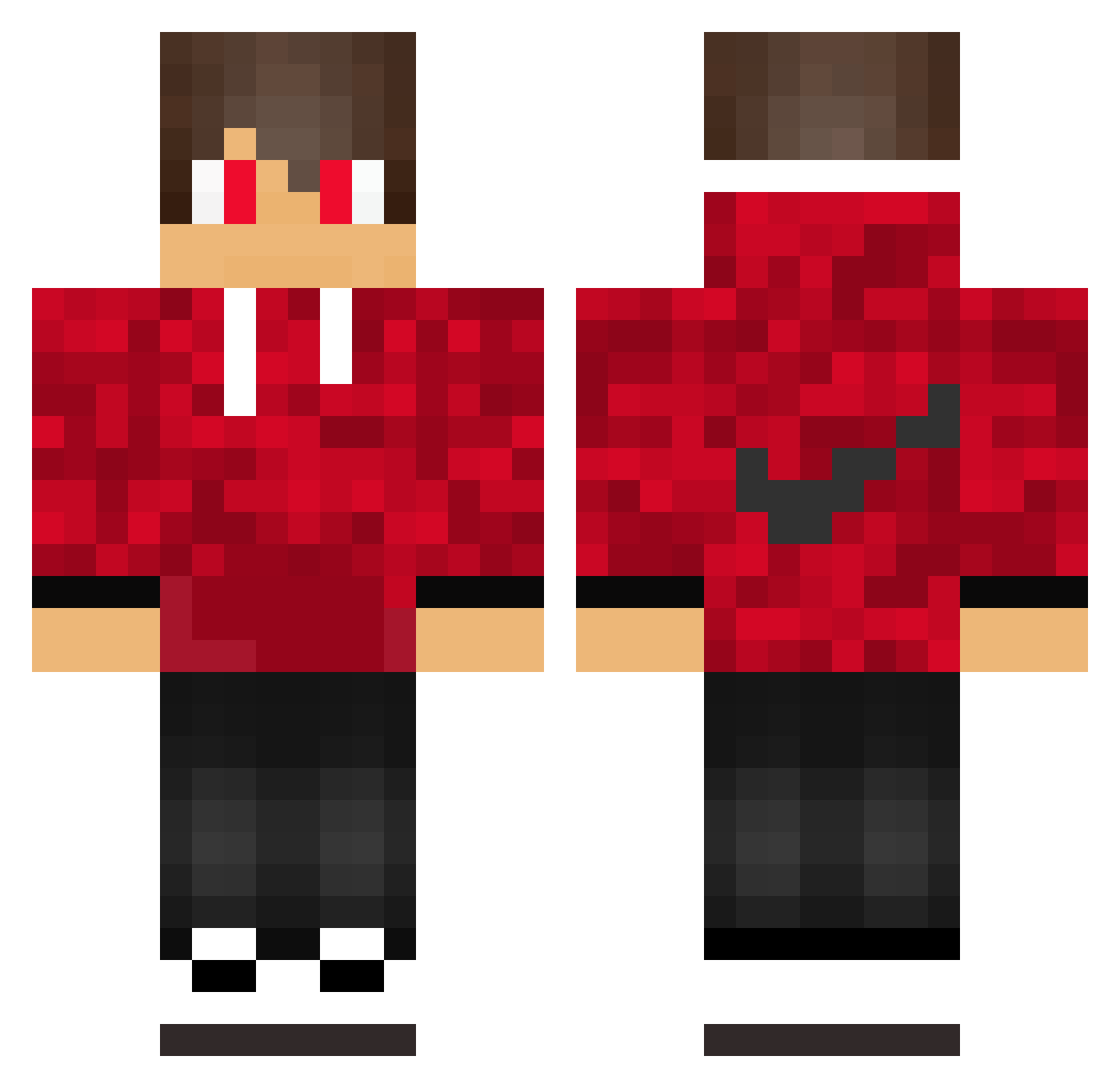 ProGameCrafter Minecraft skin, front and back view