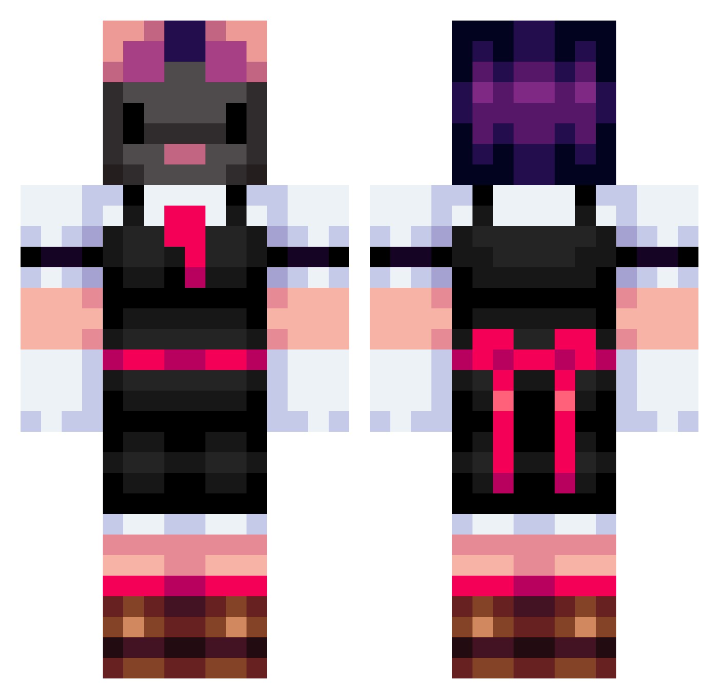madeleeine Minecraft skin, front and back view