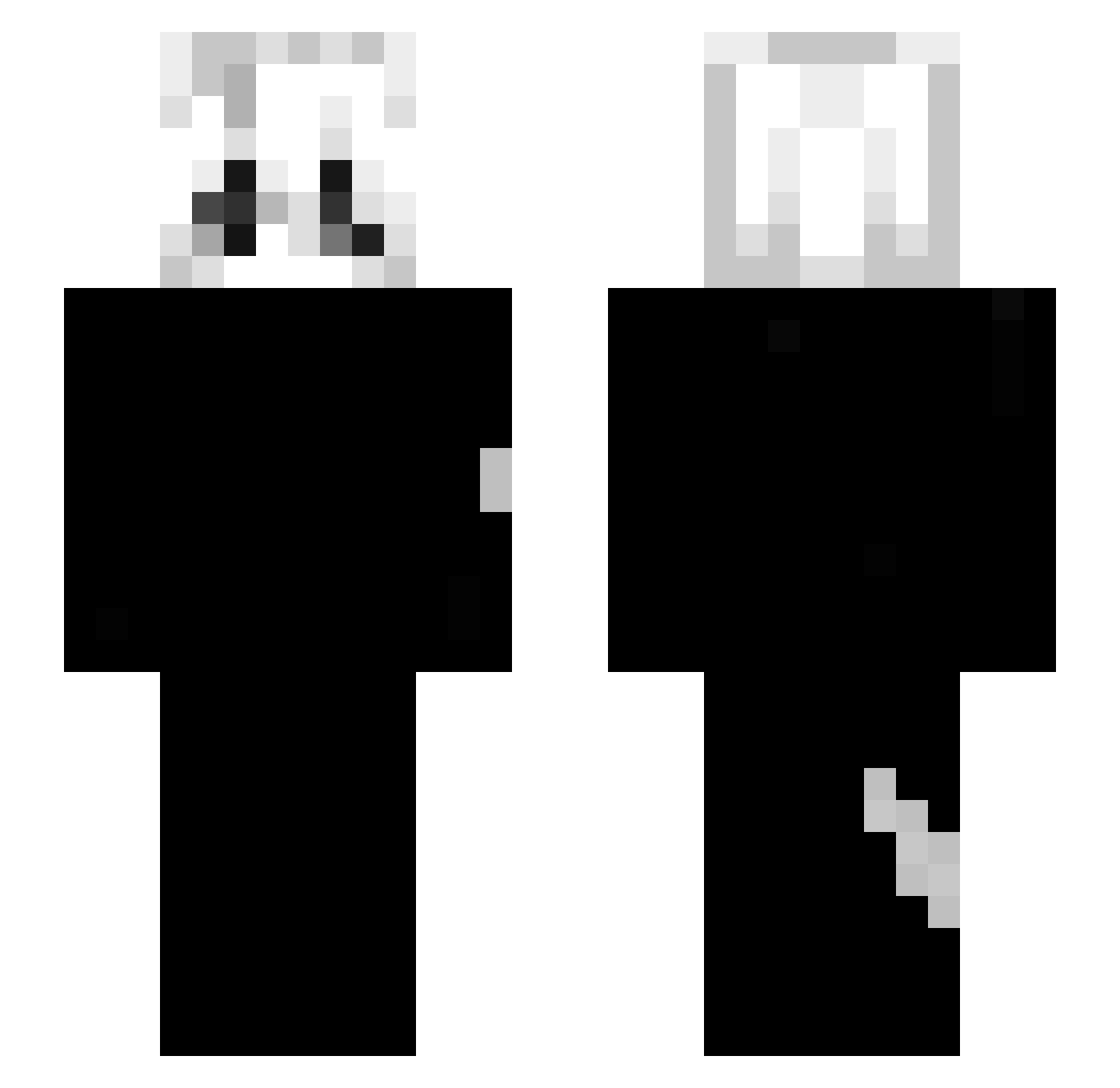 SlowDays Minecraft skin, front and back view