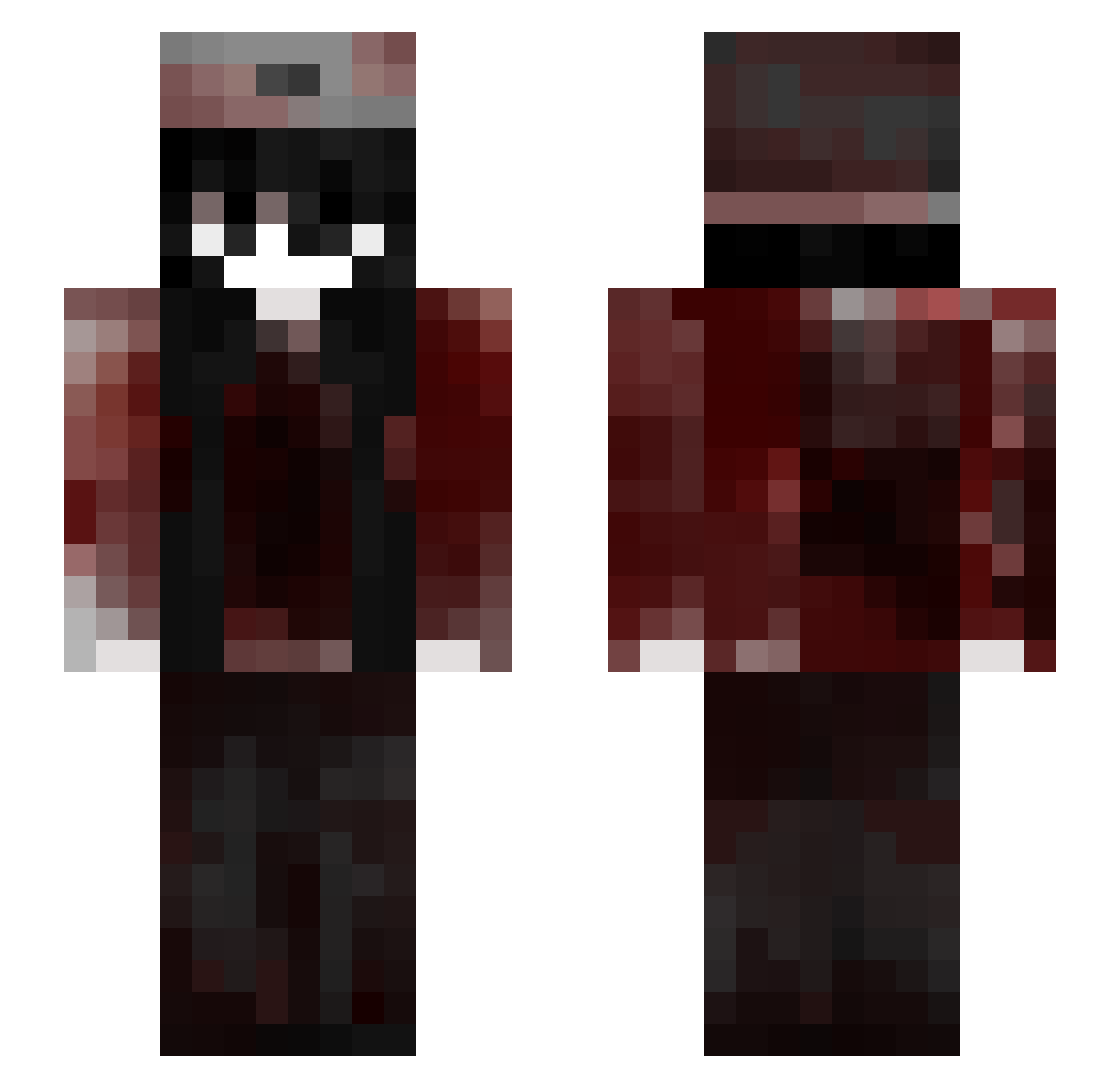c4daver Minecraft skin, front and back view