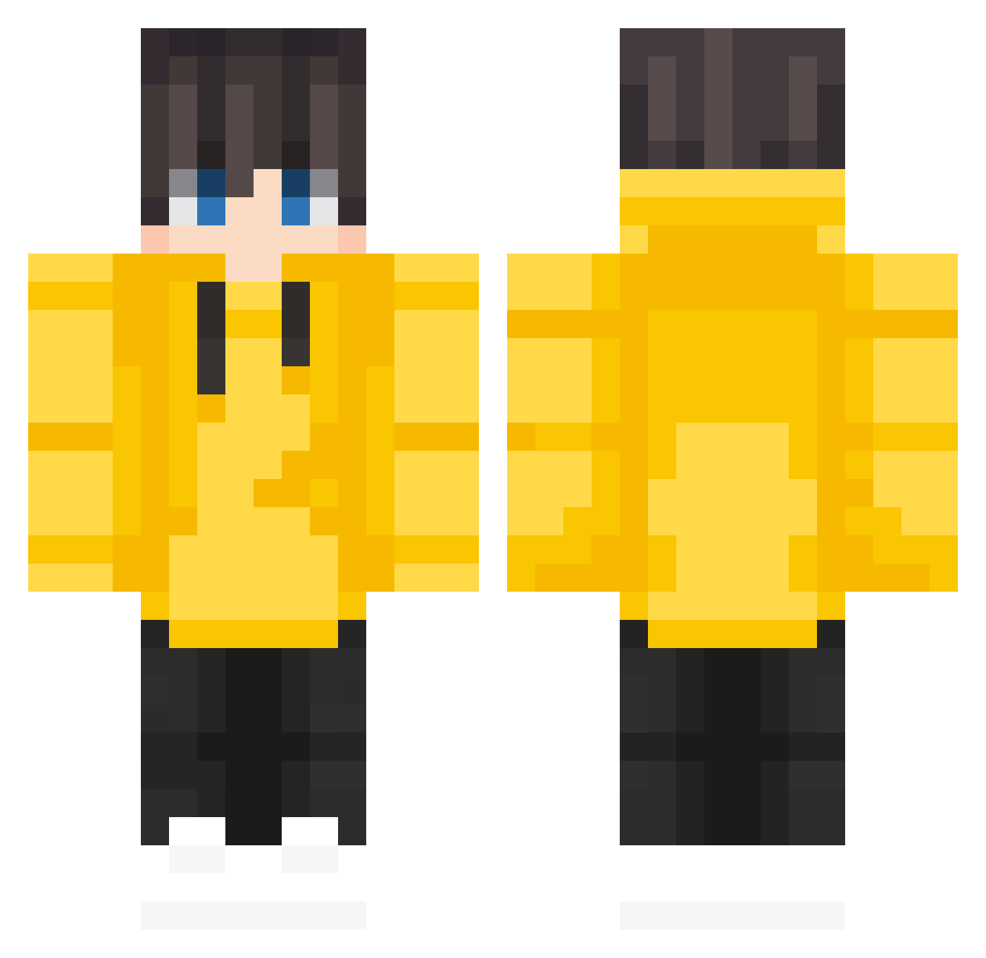 Woja_X1 Minecraft skin, front and back view