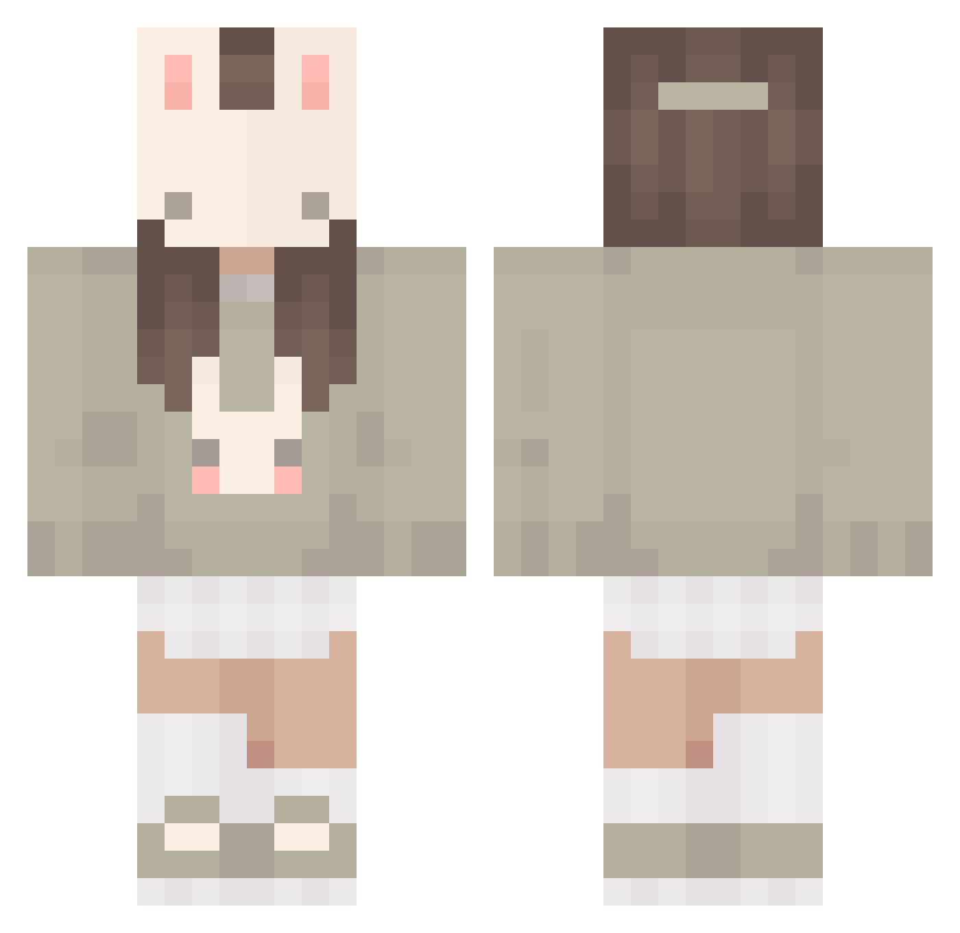 luuvazra Minecraft skin, front and back view