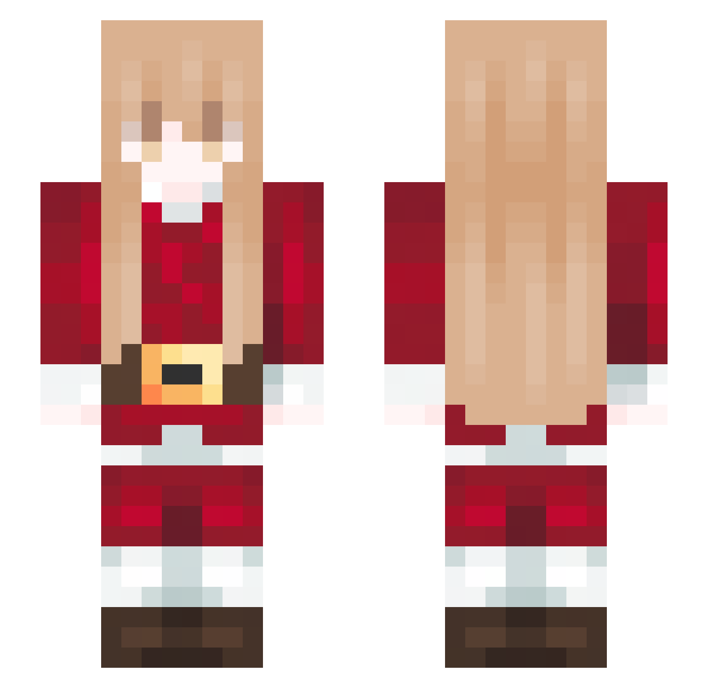 r4itsu Minecraft skin, front and back view