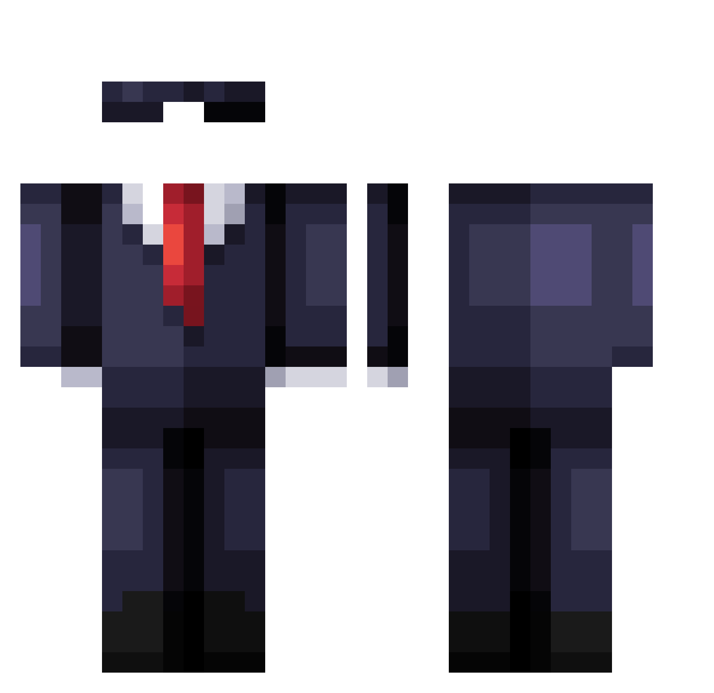 SantyGammerZ Minecraft skin, front and back view